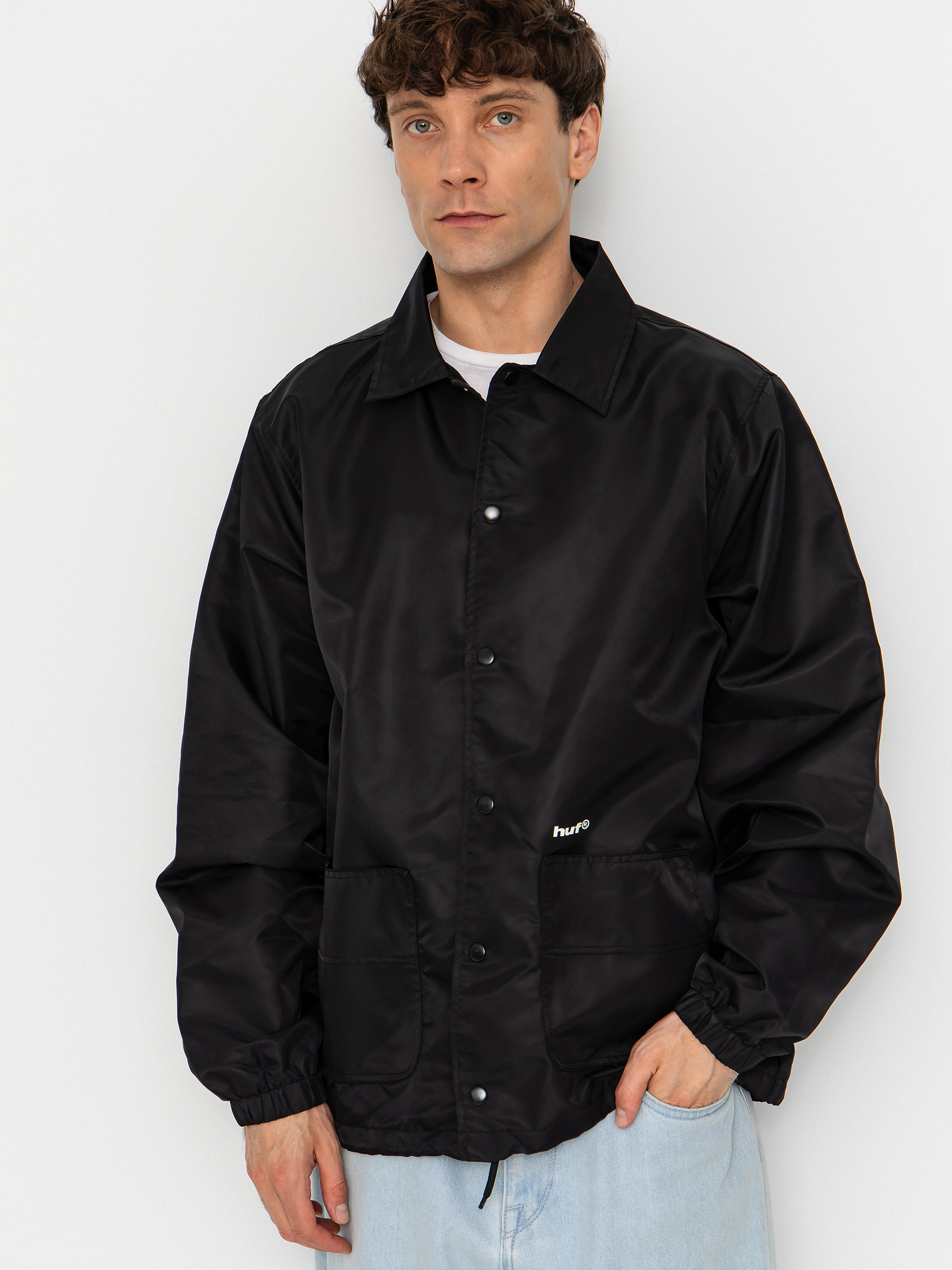 HUF 89 Coaches Jacke (black/white)