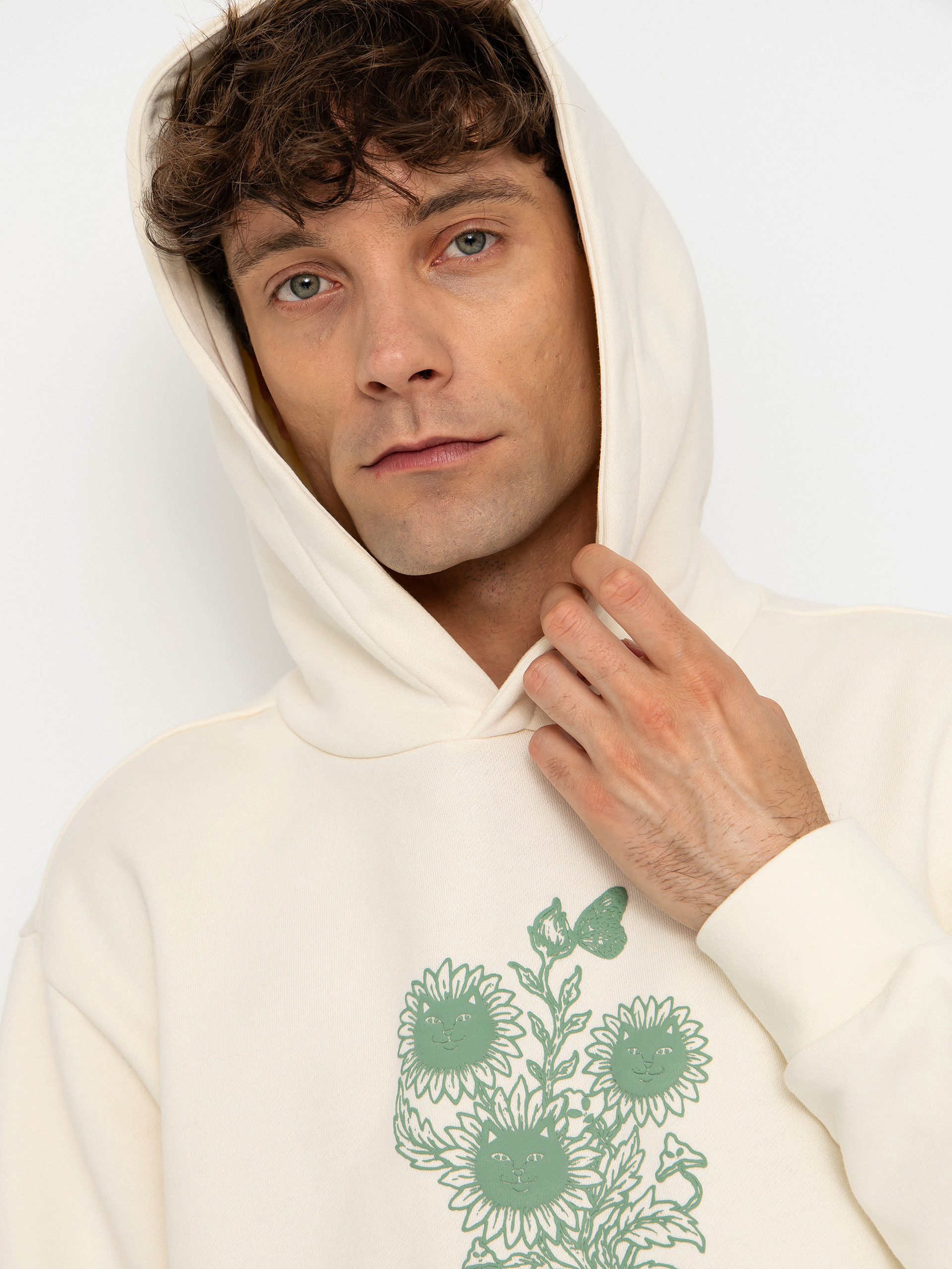 RipNDip Where The Flowers Bloom HD Hoodie (bone)