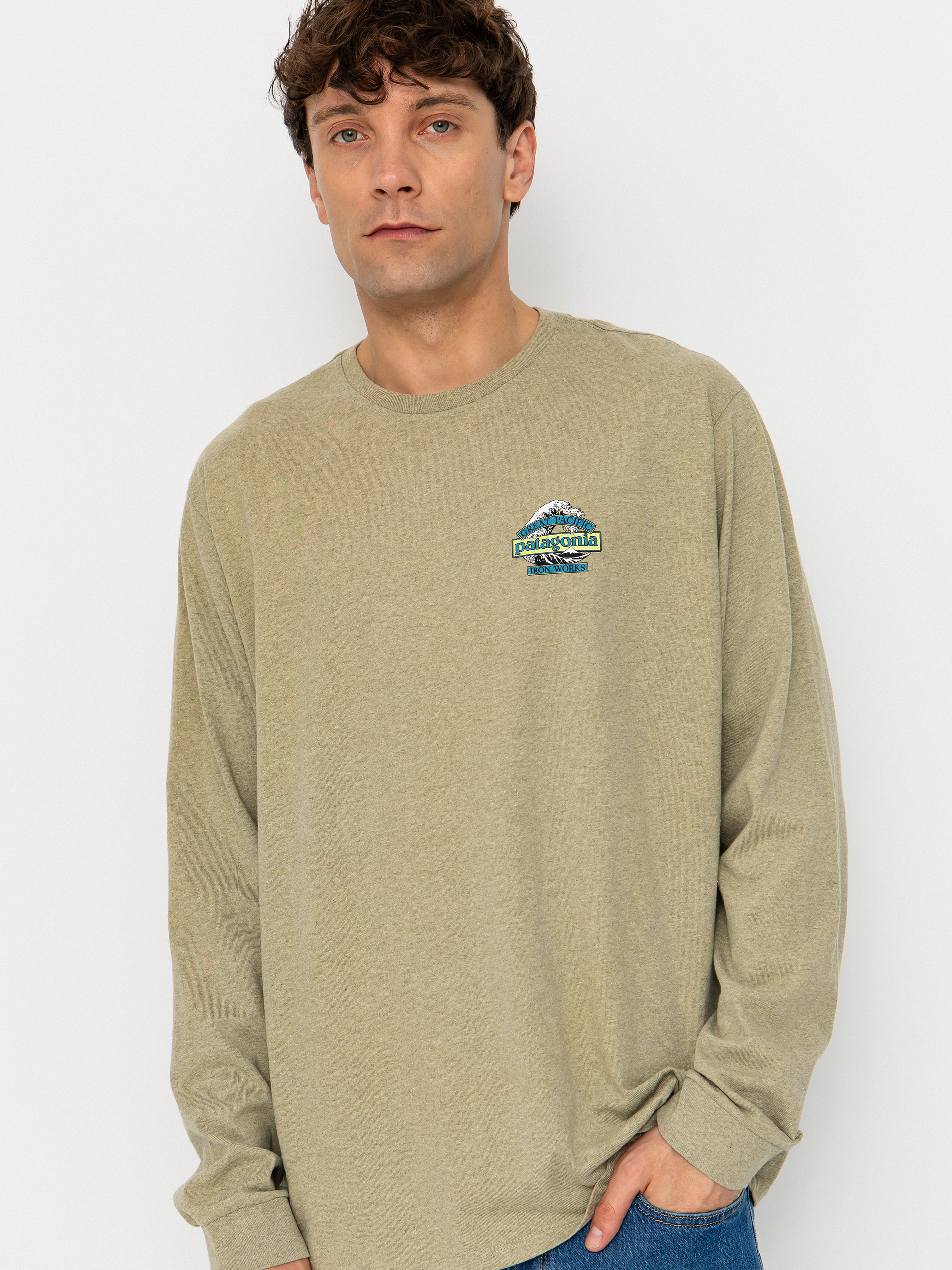 Patagonia Longsleeve Great Waves (gumtree green)