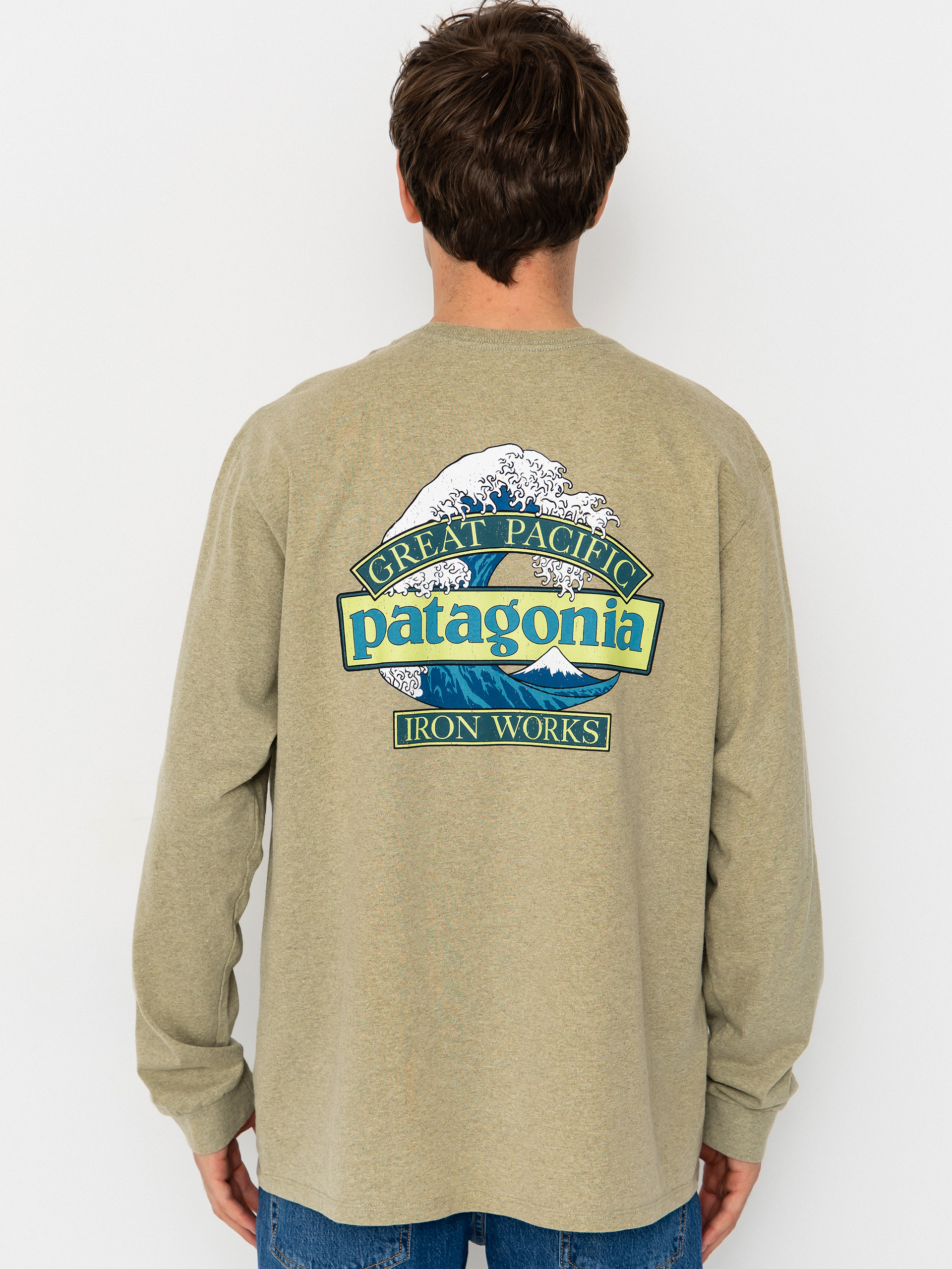 Patagonia Longsleeve Great Waves (gumtree green)