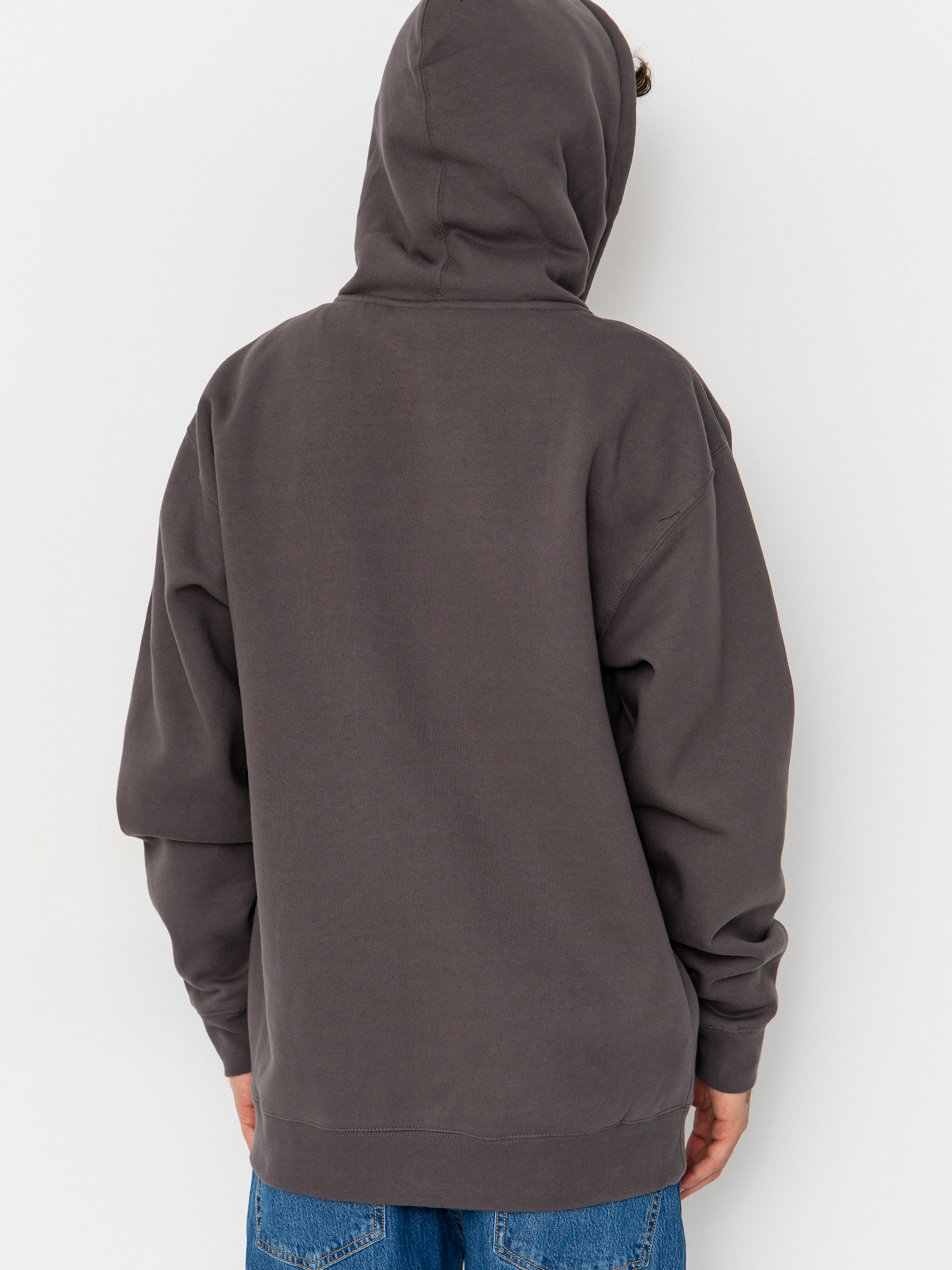 Antihero Hoodie Motorized Emb ZHD (charcoal w/yellow embroidery)
