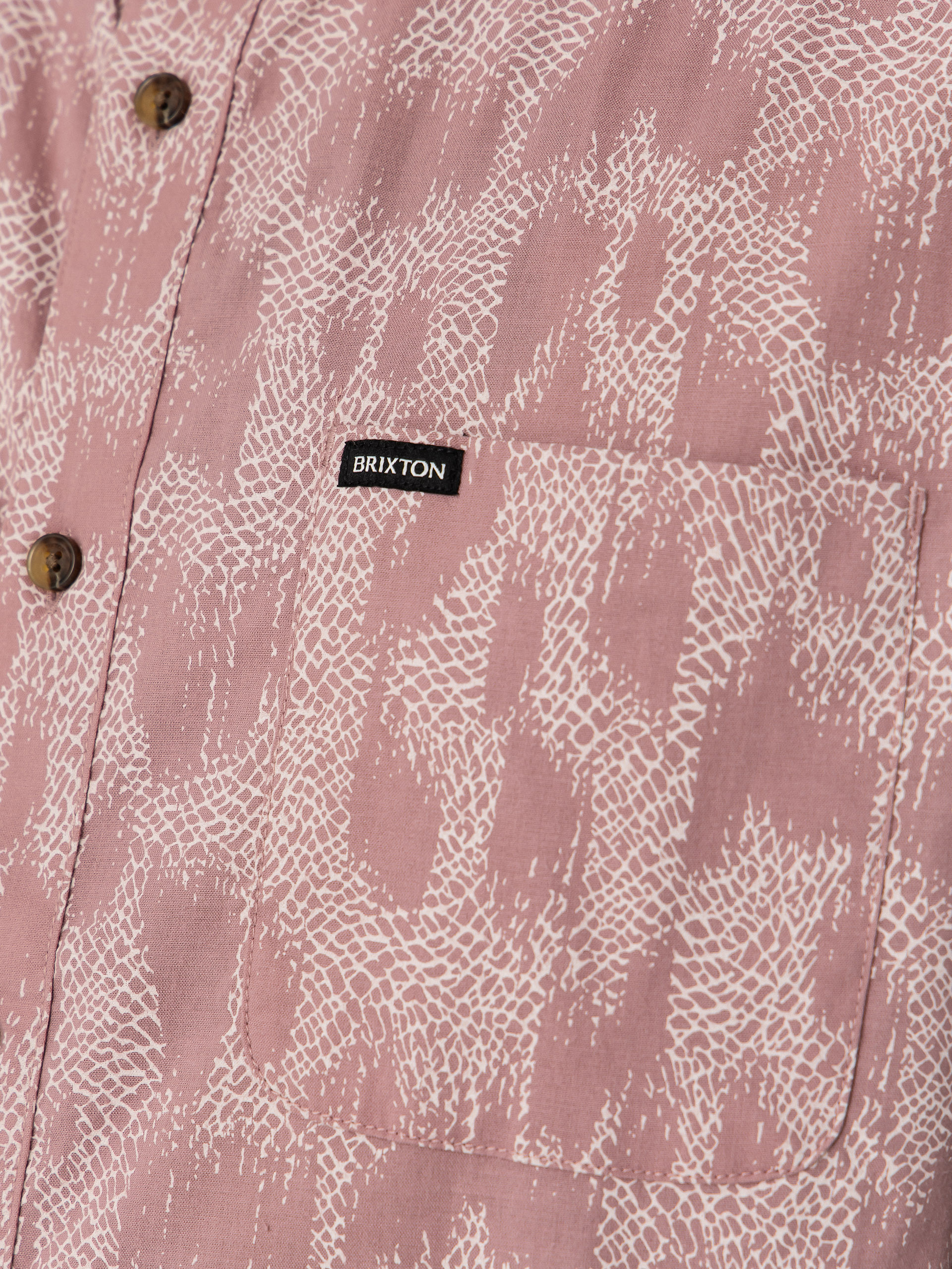 Brixton Charter Print Hemd (dark pink/silver crackle paint)