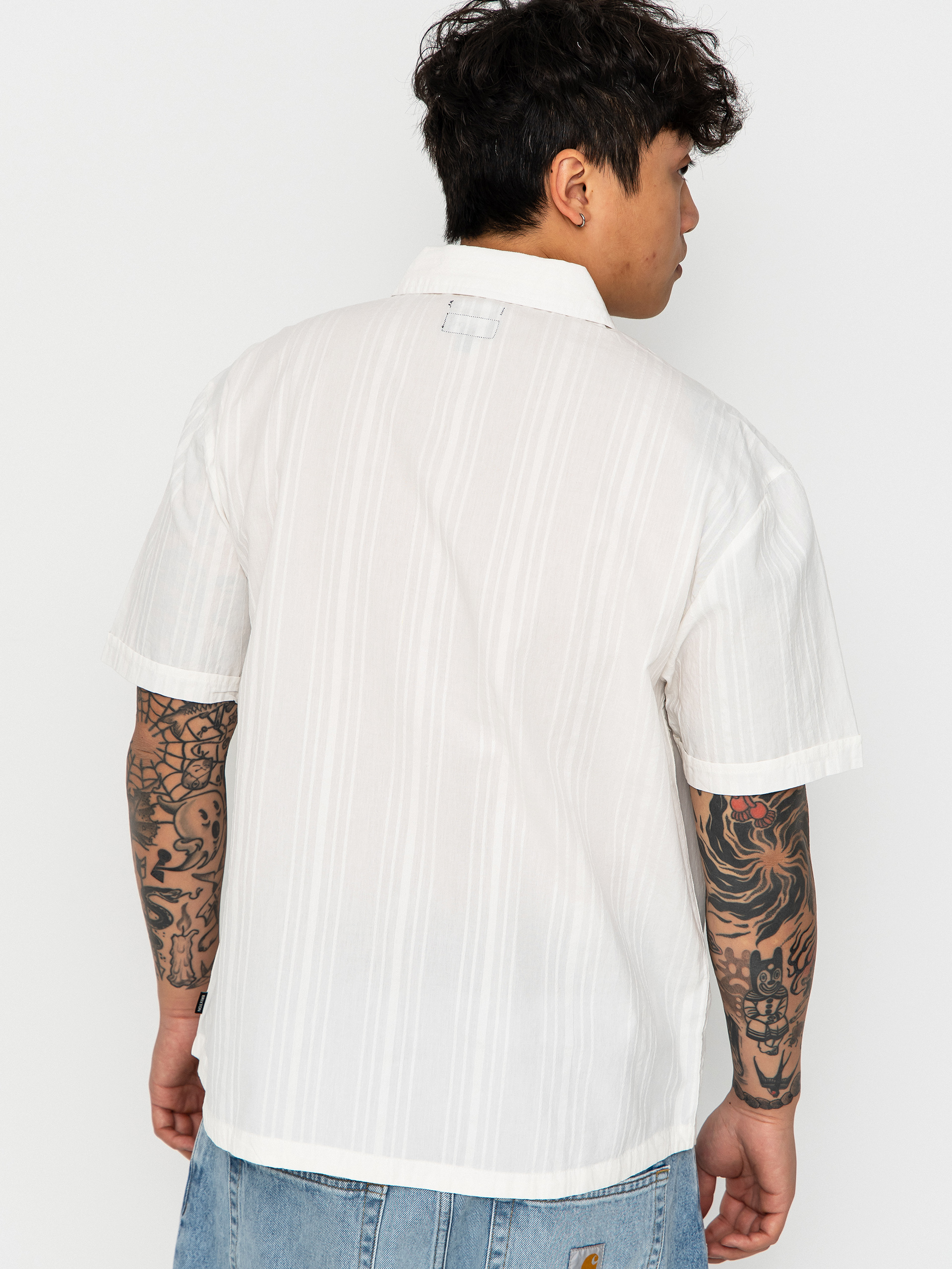 Brixton The Vintage Shirt (off white jacquard stripe)