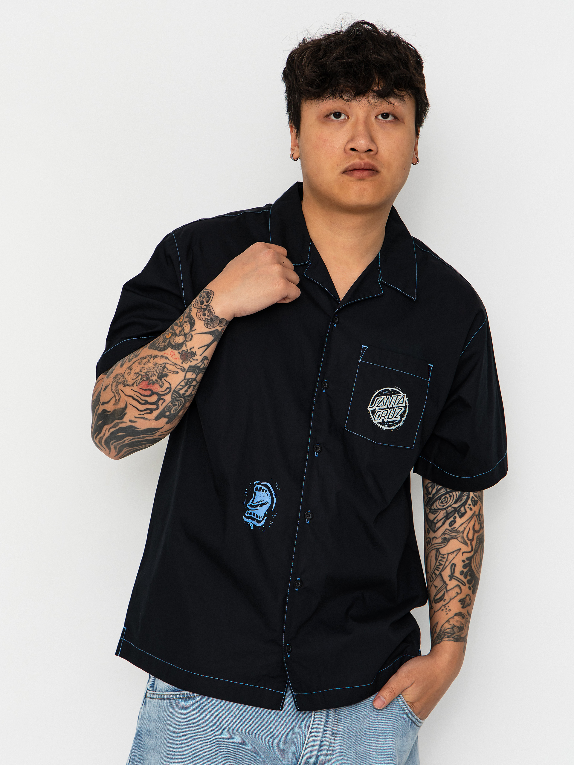 Santa Cruz Stamped Shirt (black)
