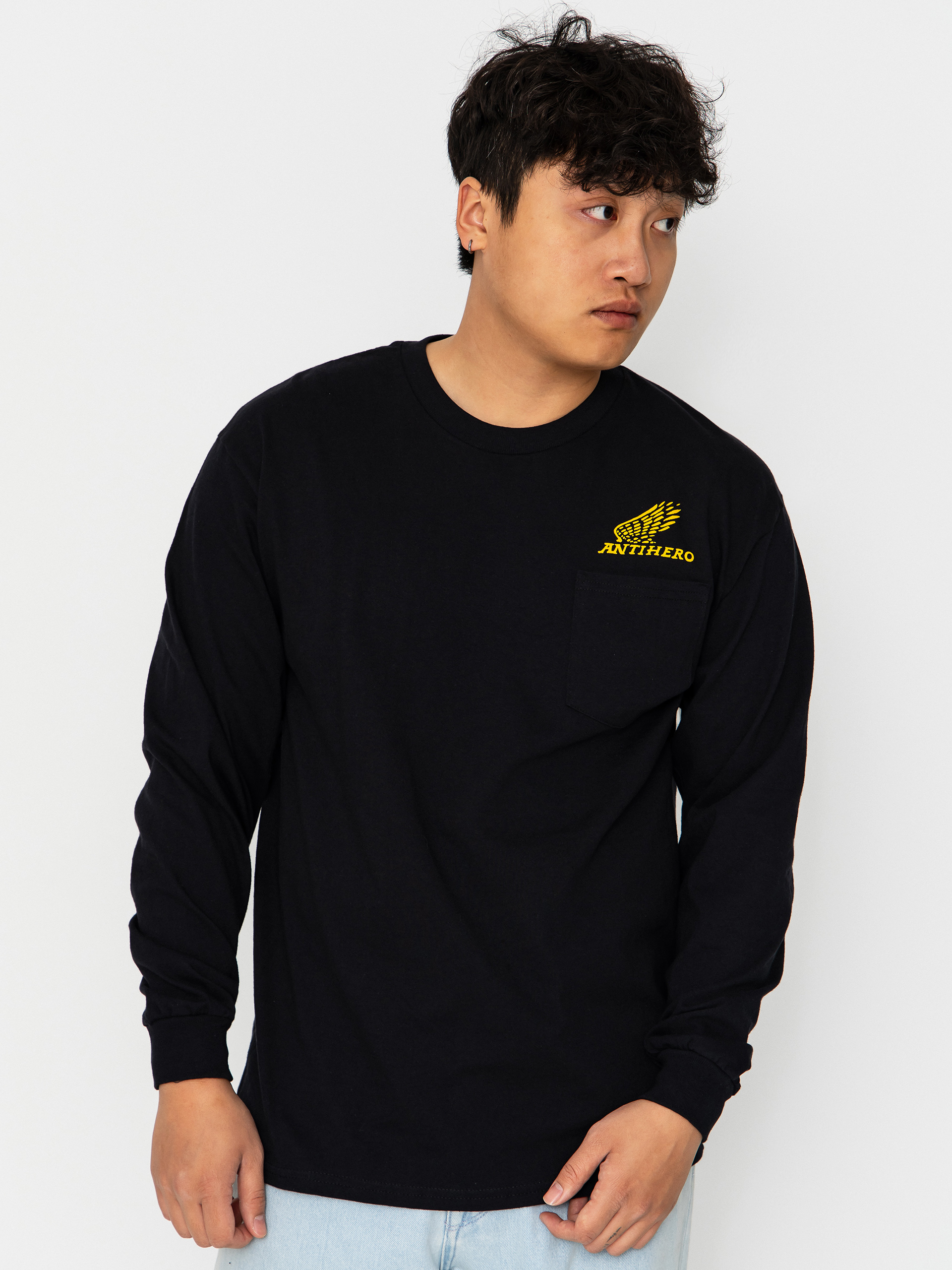 Antihero Longsleeve Motorized (black w/gold print)