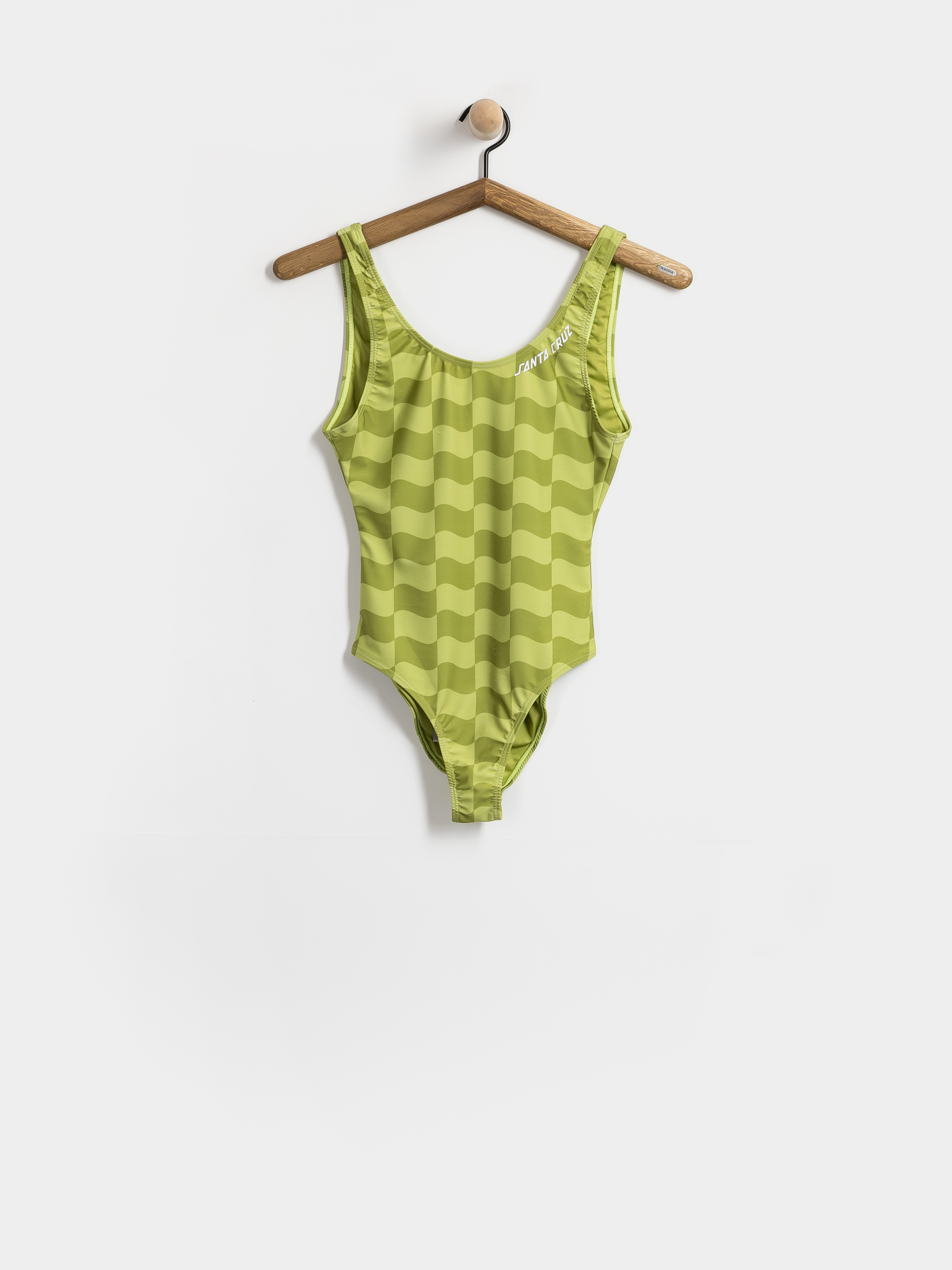 Santa Cruz Strip Bodysuit Bikini Wmn (chartreuse wave check)