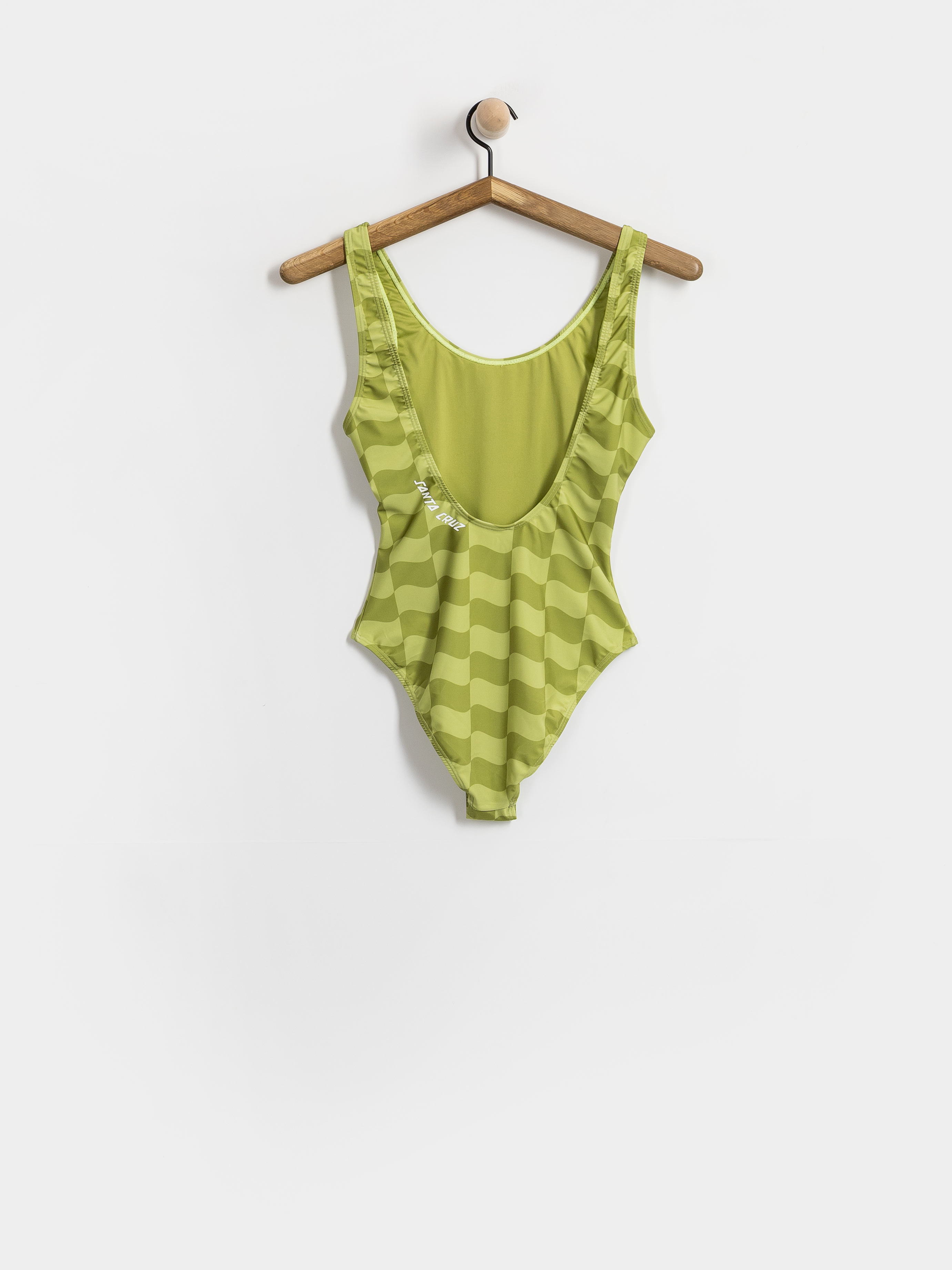 Santa Cruz Strip Bodysuit Bikini Wmn (chartreuse wave check)