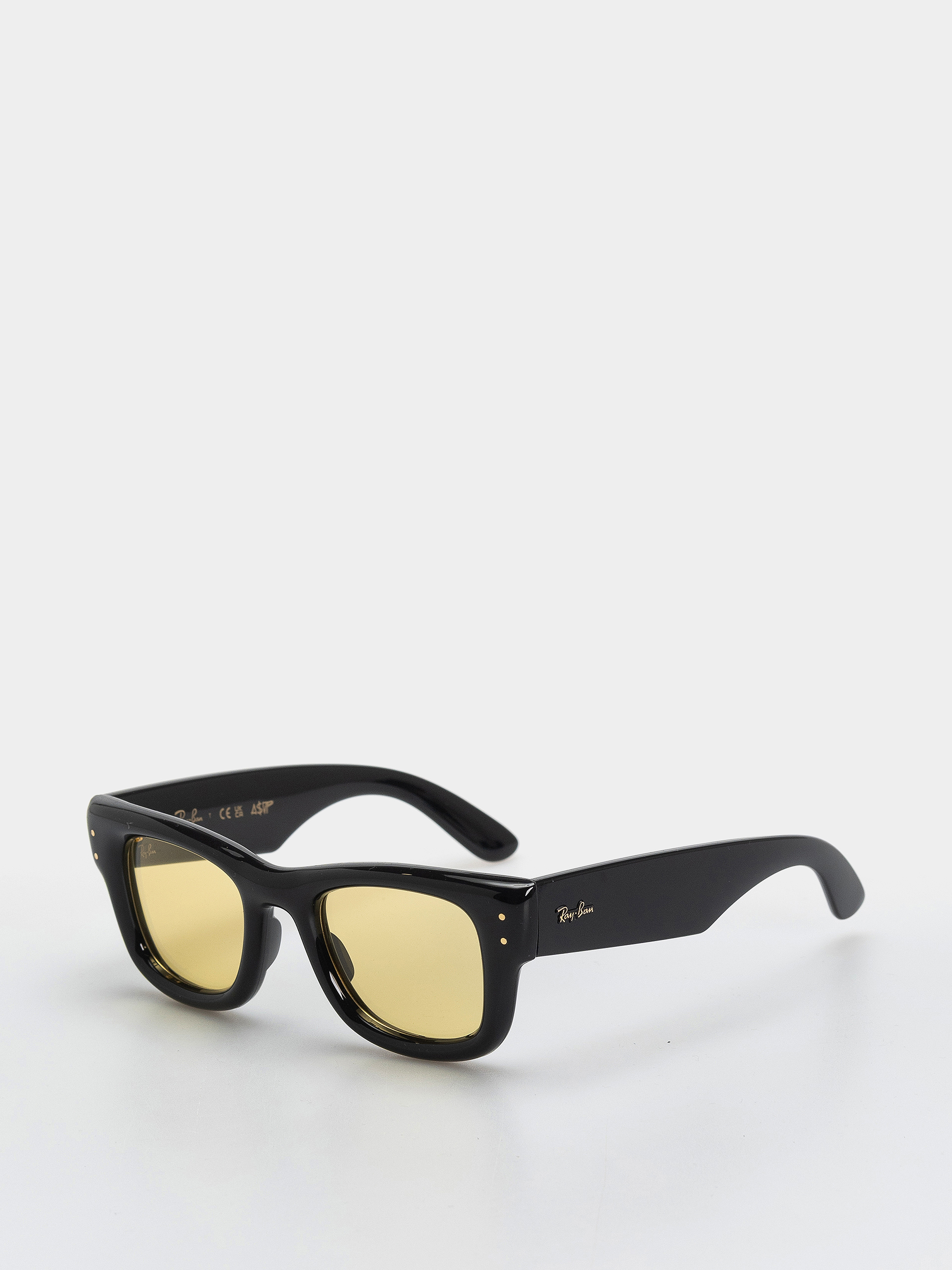 Ray-Ban Wayfarer Puffer Sunglasses (polerowany czarny/żółty)