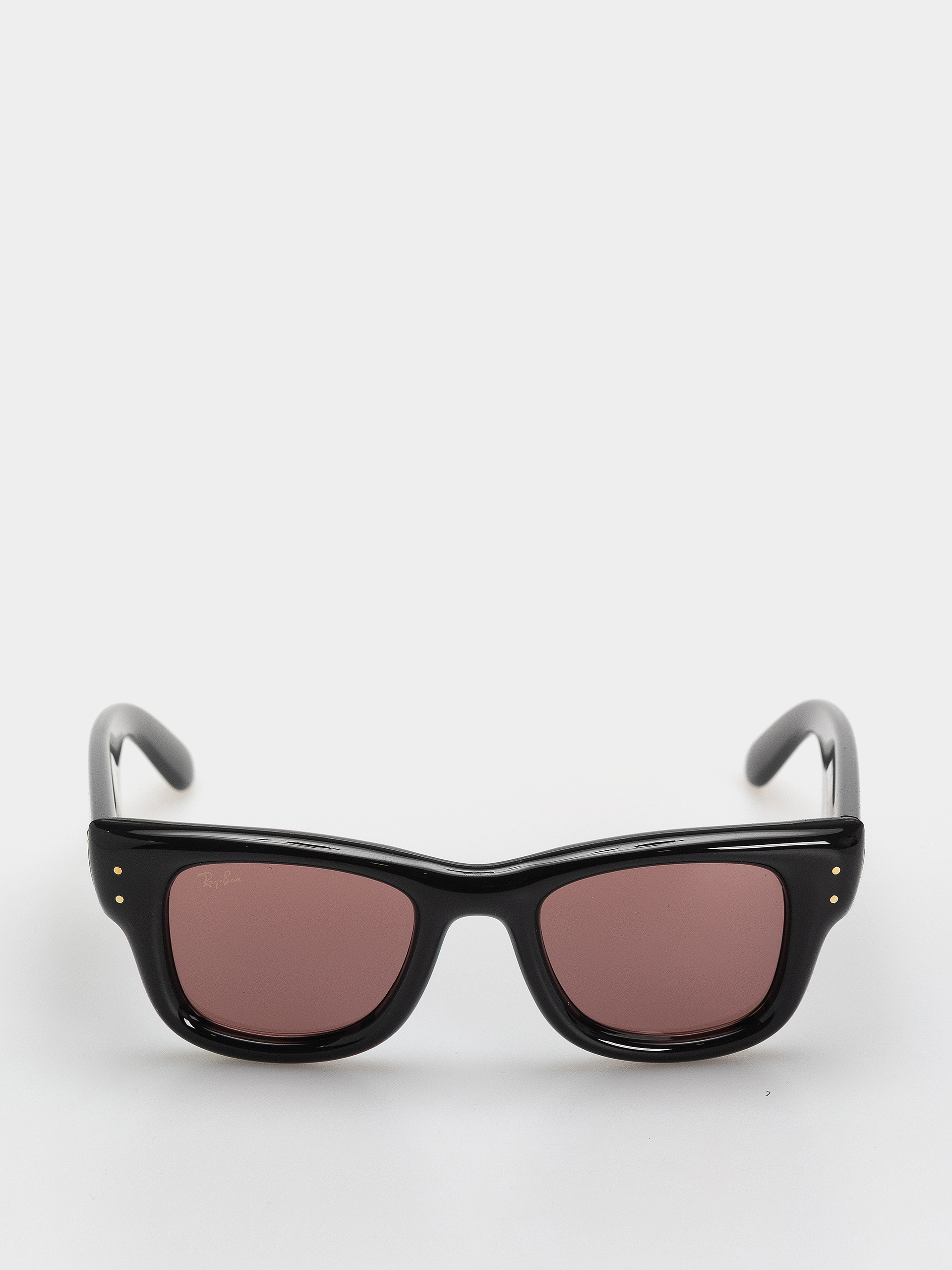 Ray-Ban Wayfarer Puffer Sunglasses (polerowany czarny/ciemnofioletowe)