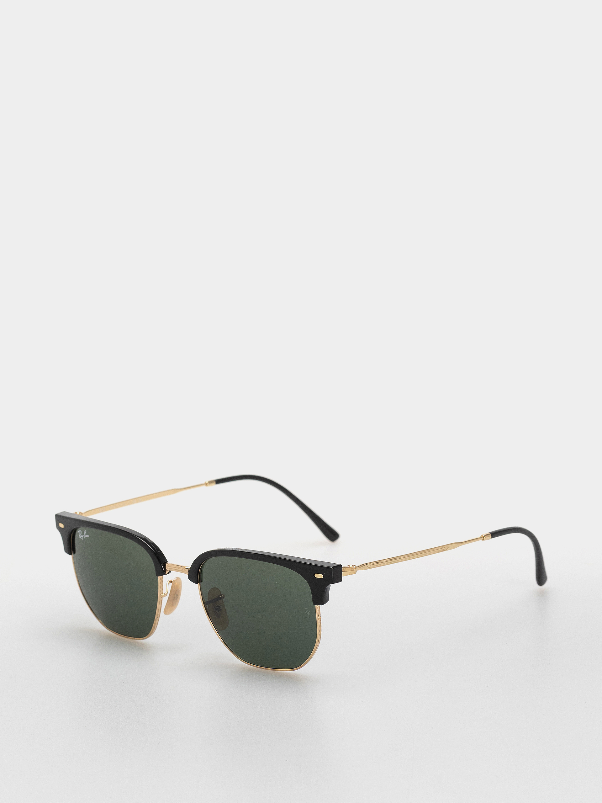 Ray-Ban New Clubmaster Sonnenbrille (polerowany czarno-złote/zielony)