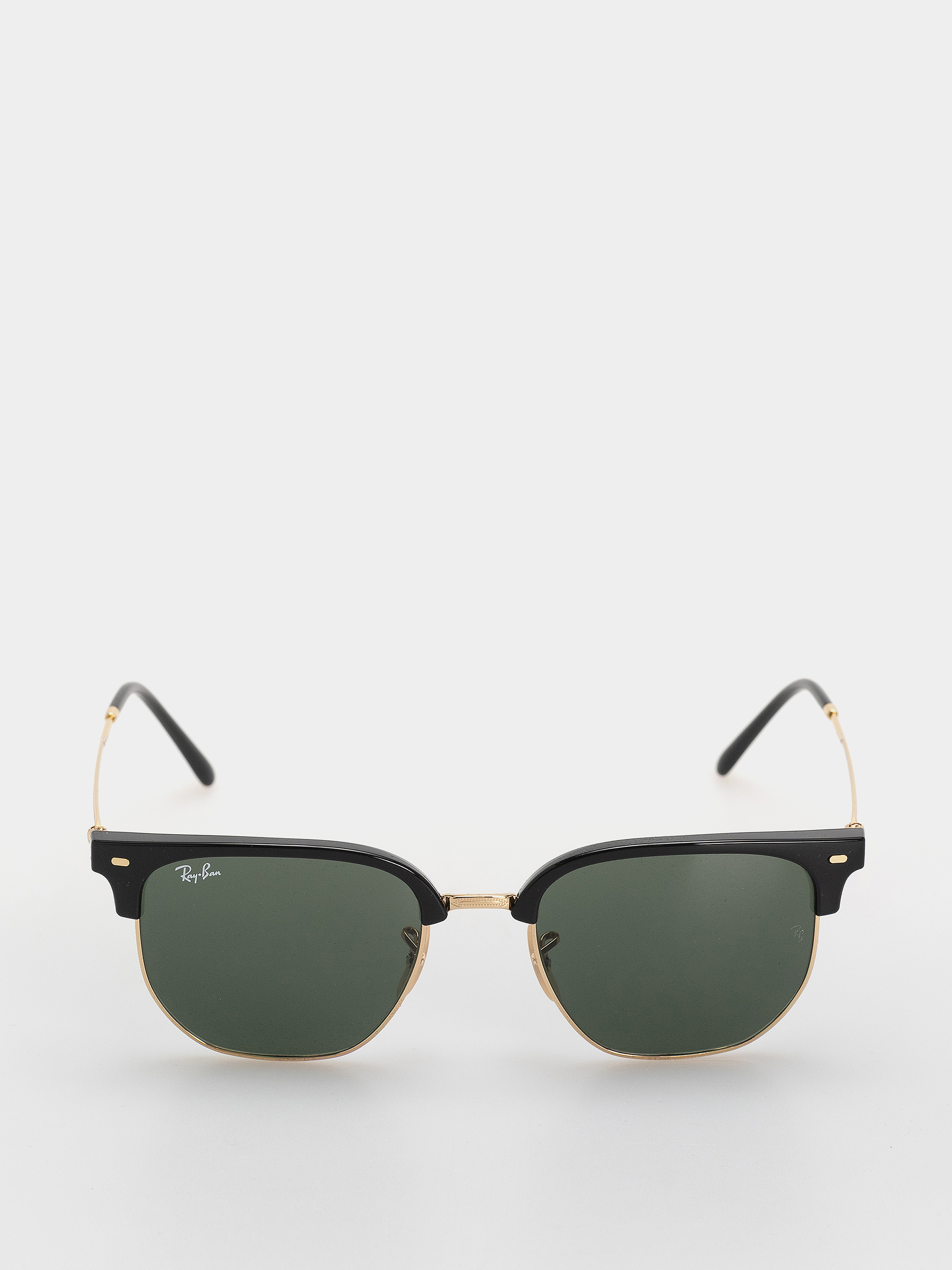Ray-Ban New Clubmaster Sonnenbrille (polerowany czarno-złote/zielony)