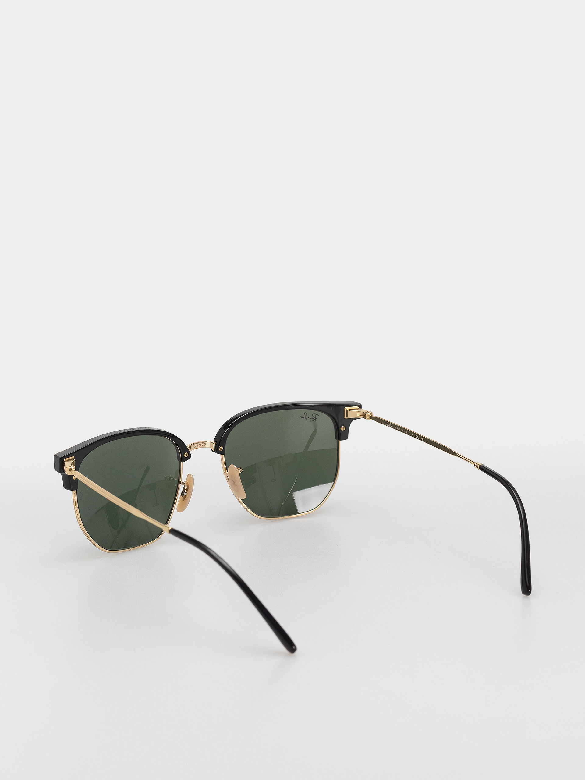 Ray-Ban New Clubmaster Sonnenbrille (polerowany czarno-złote/zielony)