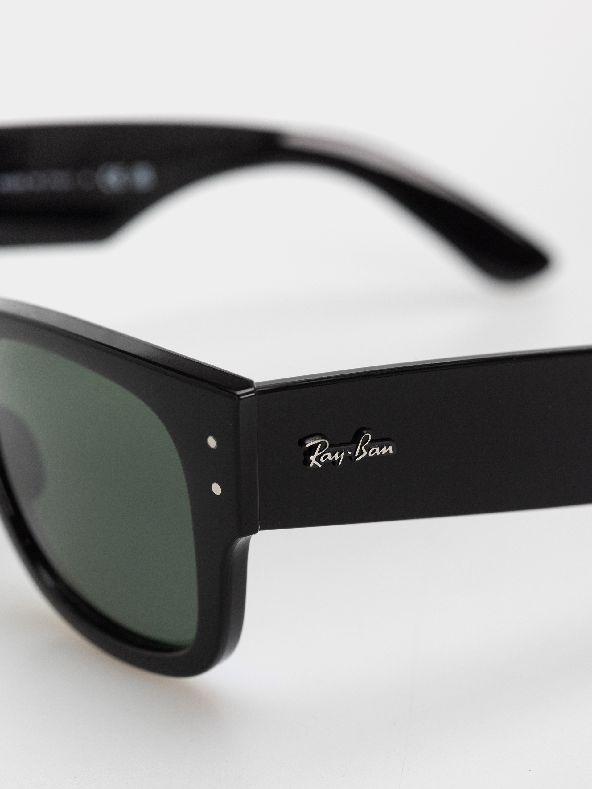 Ray-Ban Mega Wayfarer Sonnenbrille (polerowany czarny/zielony)