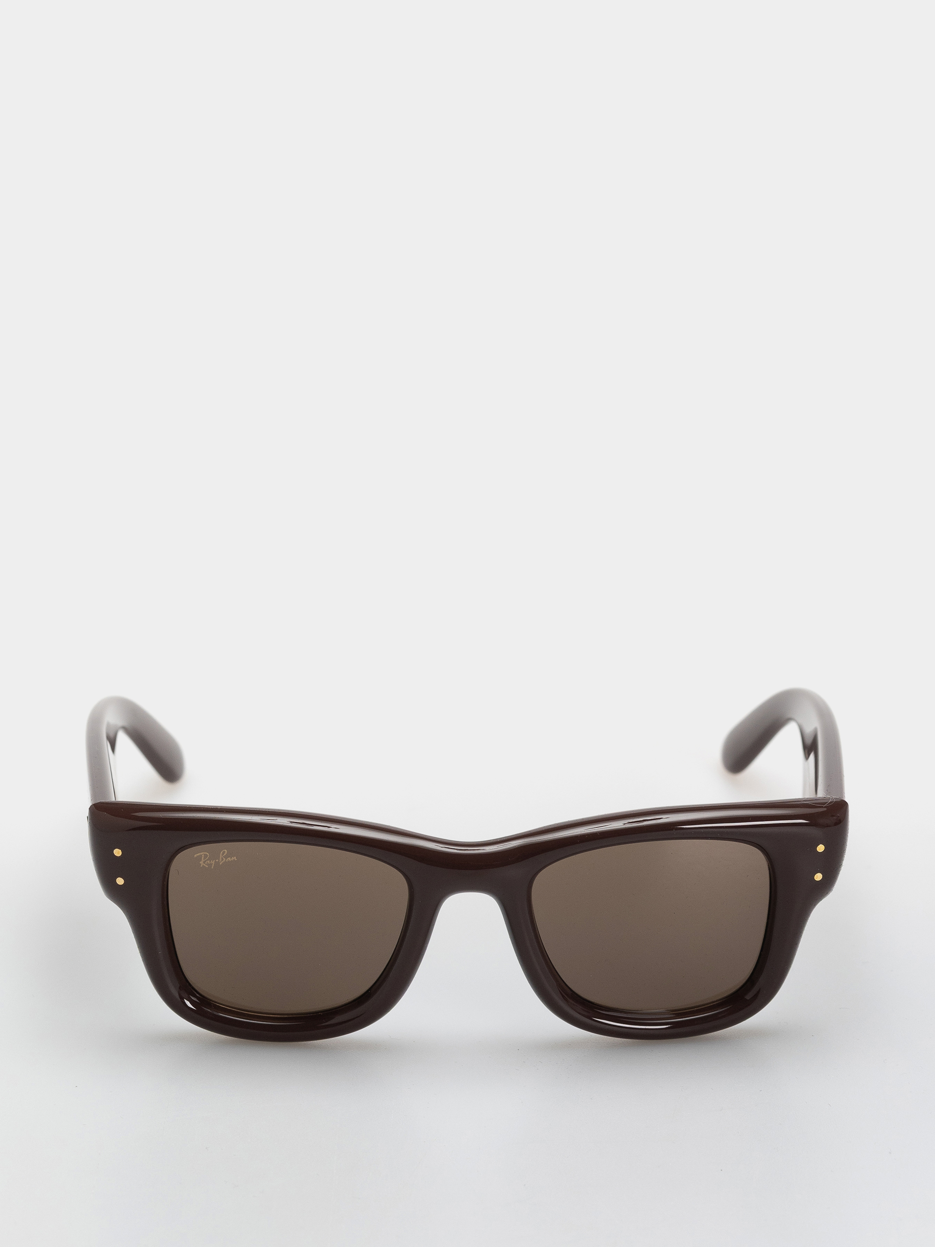 Ray-Ban Wayfarer Puffer Sunglasses (polerowany ciemnobrązowy/ciemnobrązowy)