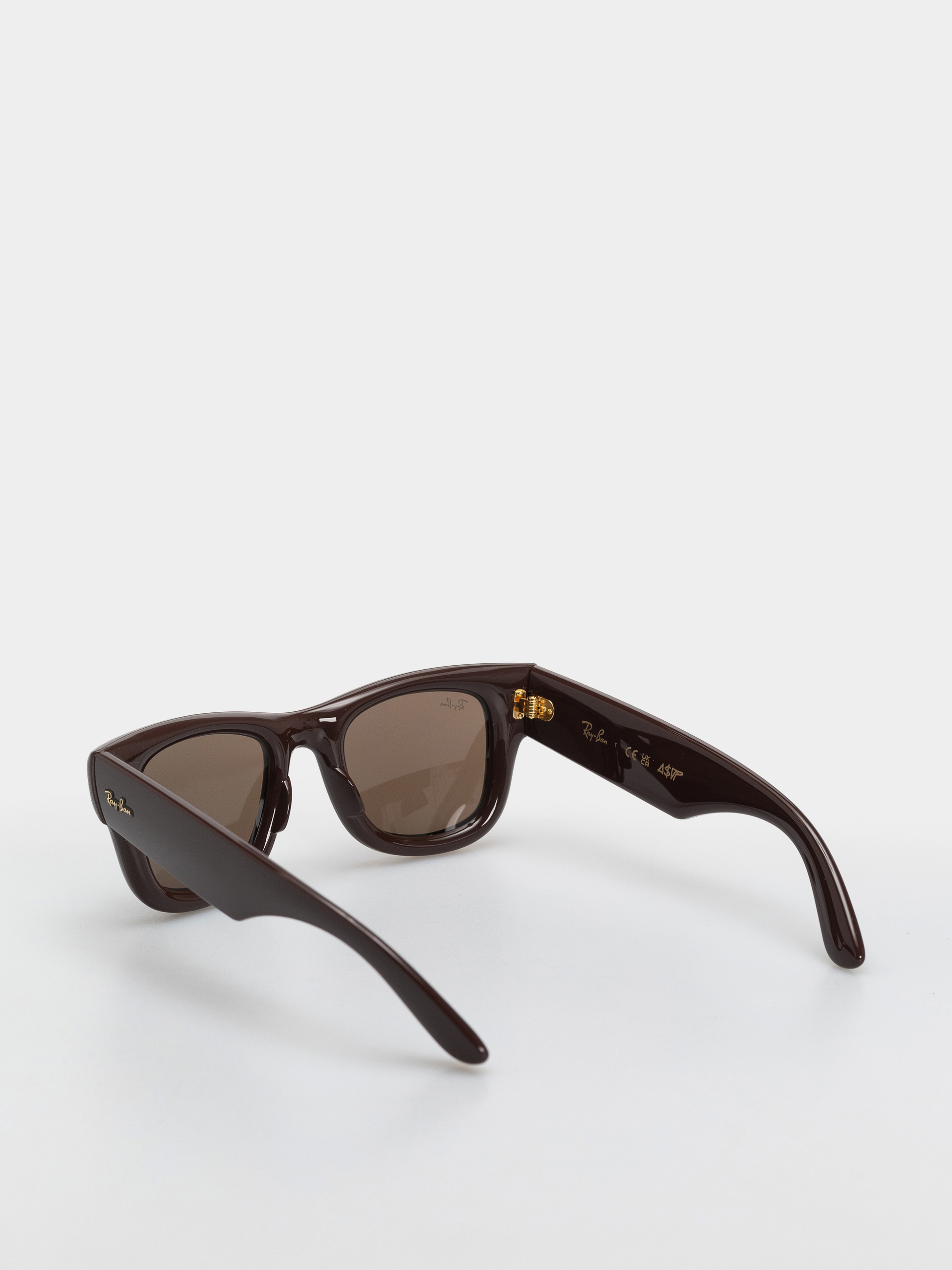 Ray-Ban Wayfarer Puffer Sonnenbrille (polerowany ciemnobrązowy/ciemnobrązowy)