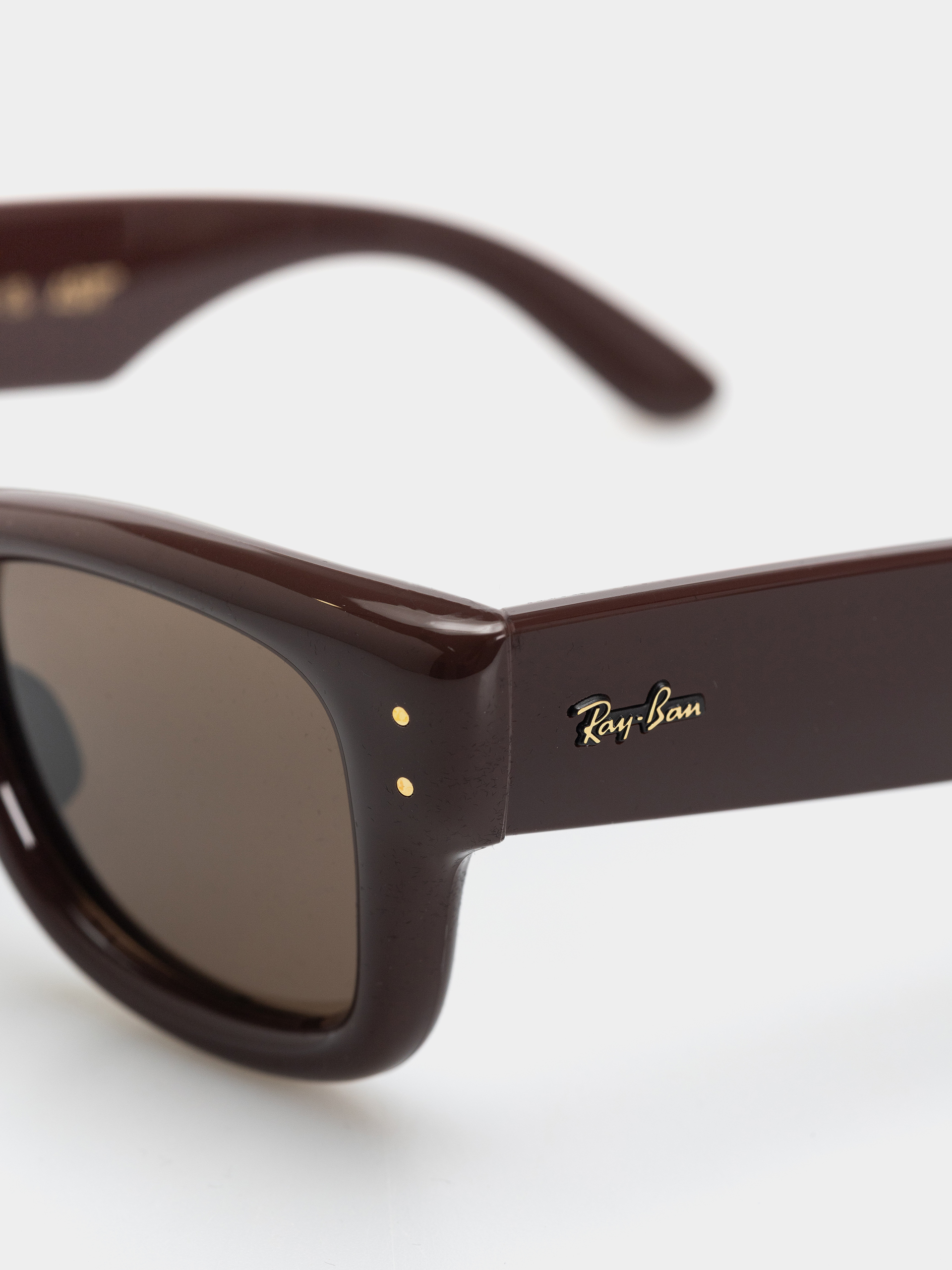 Ray-Ban Wayfarer Puffer Sunglasses (polerowany ciemnobrązowy/ciemnobrązowy)