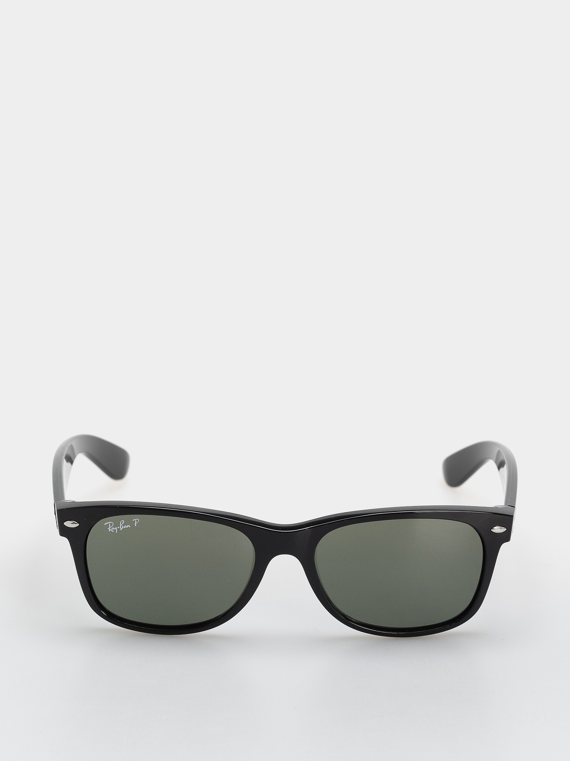 Ray-Ban New Wayfarer Classic Sonnenbrille (polerowany czarny/zielone z polaryzacją)