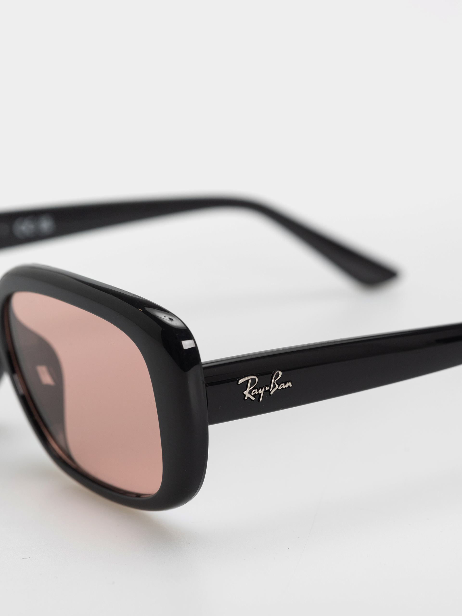 Ray-Ban Rb4421D Sunglasses (polerowany czarny/ciemnoróżowe)