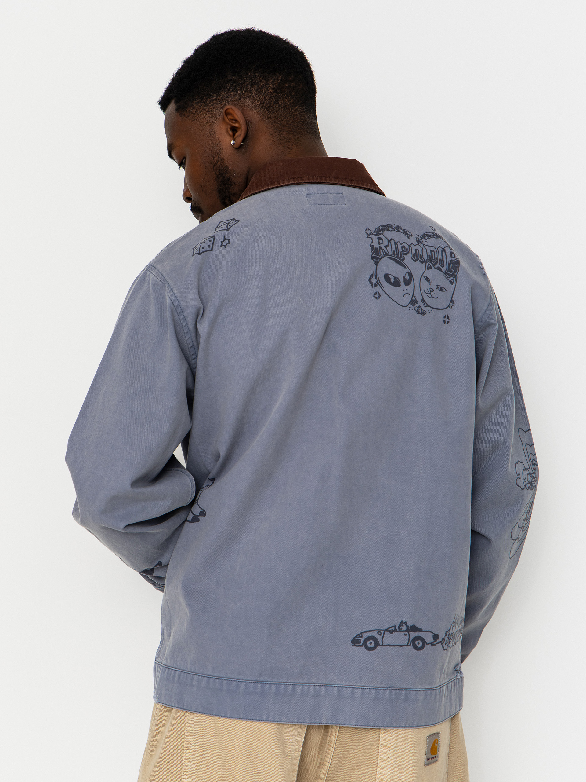 RipNDip Westside Zip Up Work Jacket (slate)