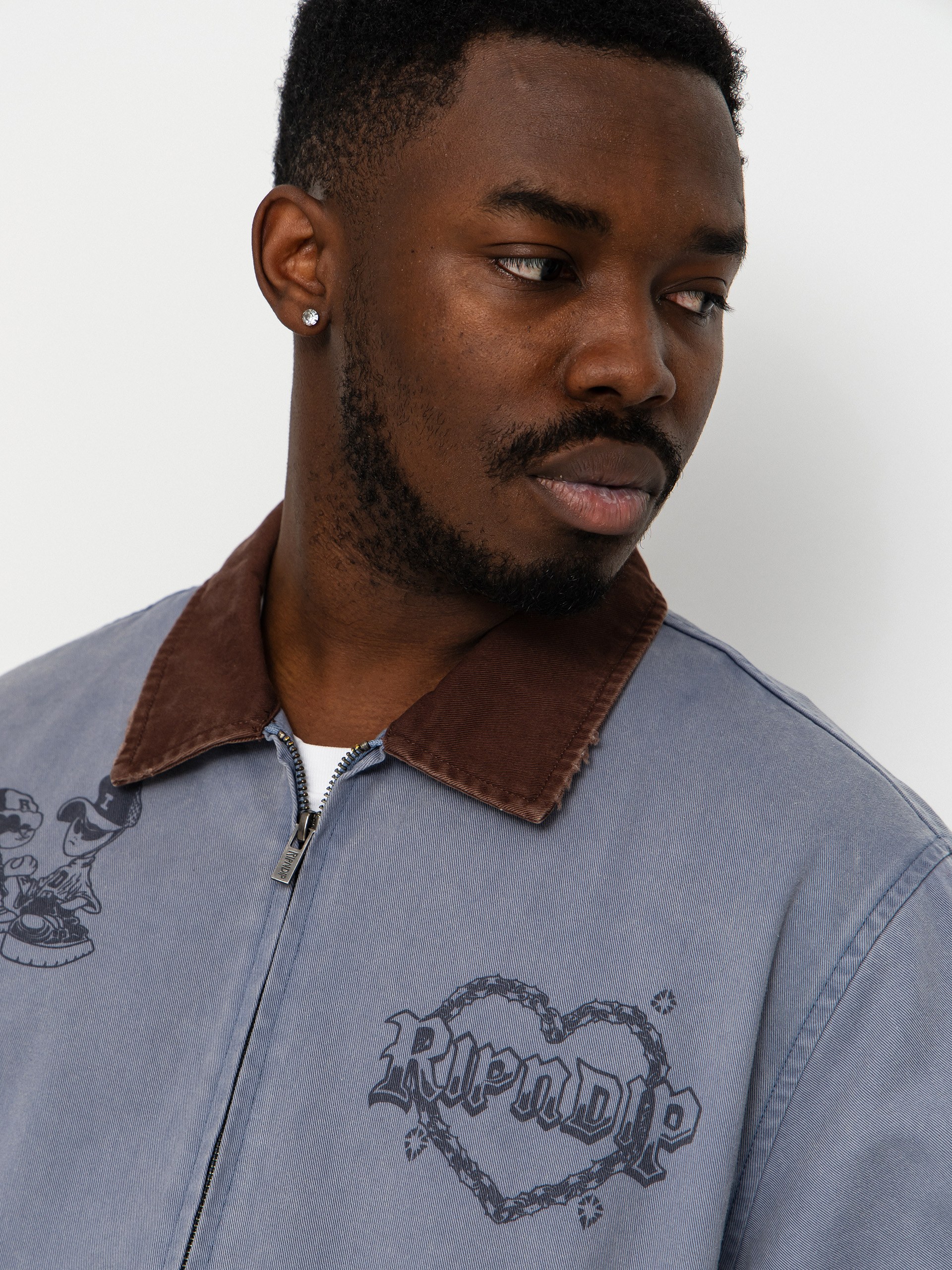 RipNDip Westside Zip Up Work Jacke (slate)