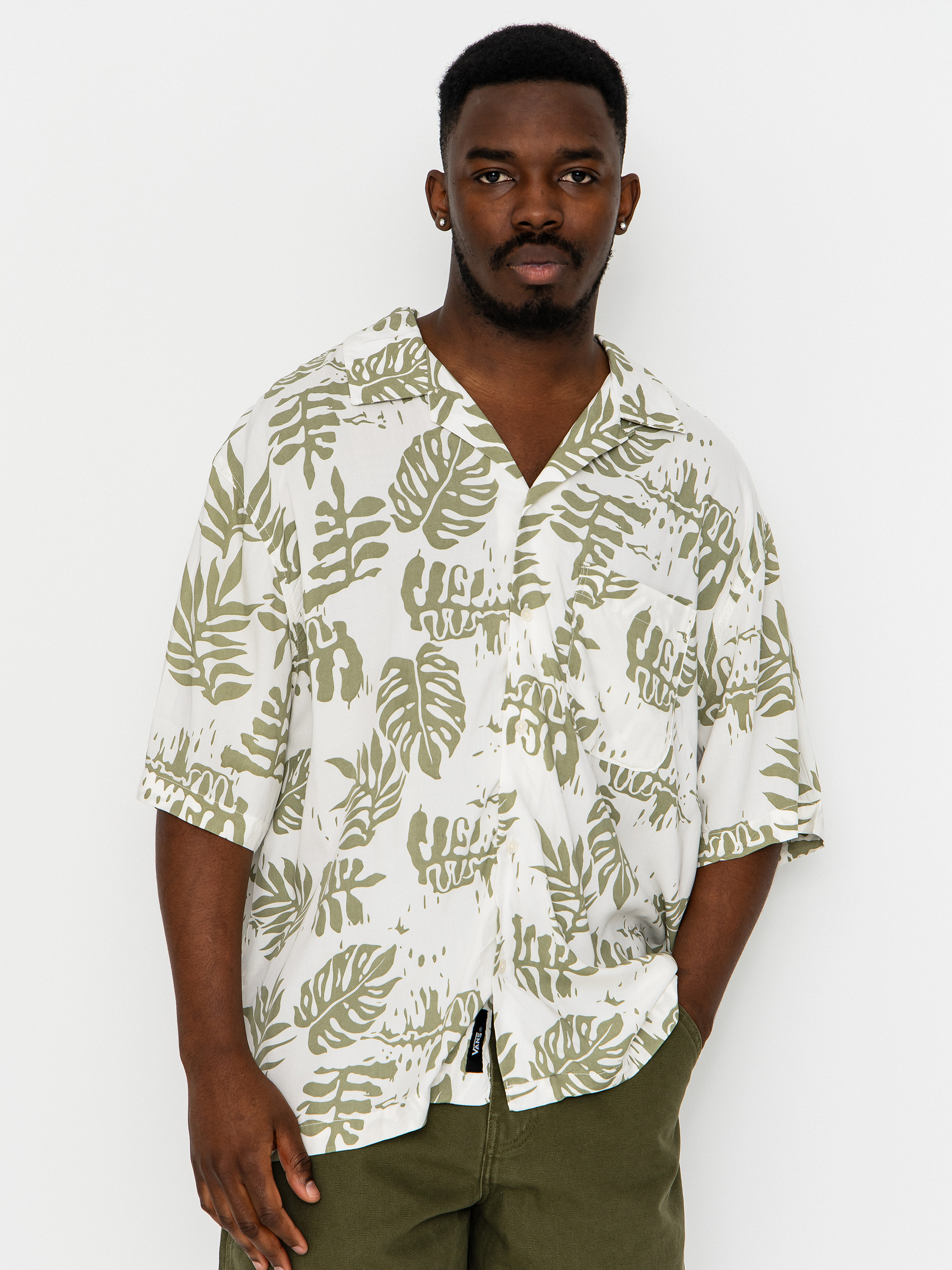 Vans Van Doren Printed Camp Hemd (soft sage)