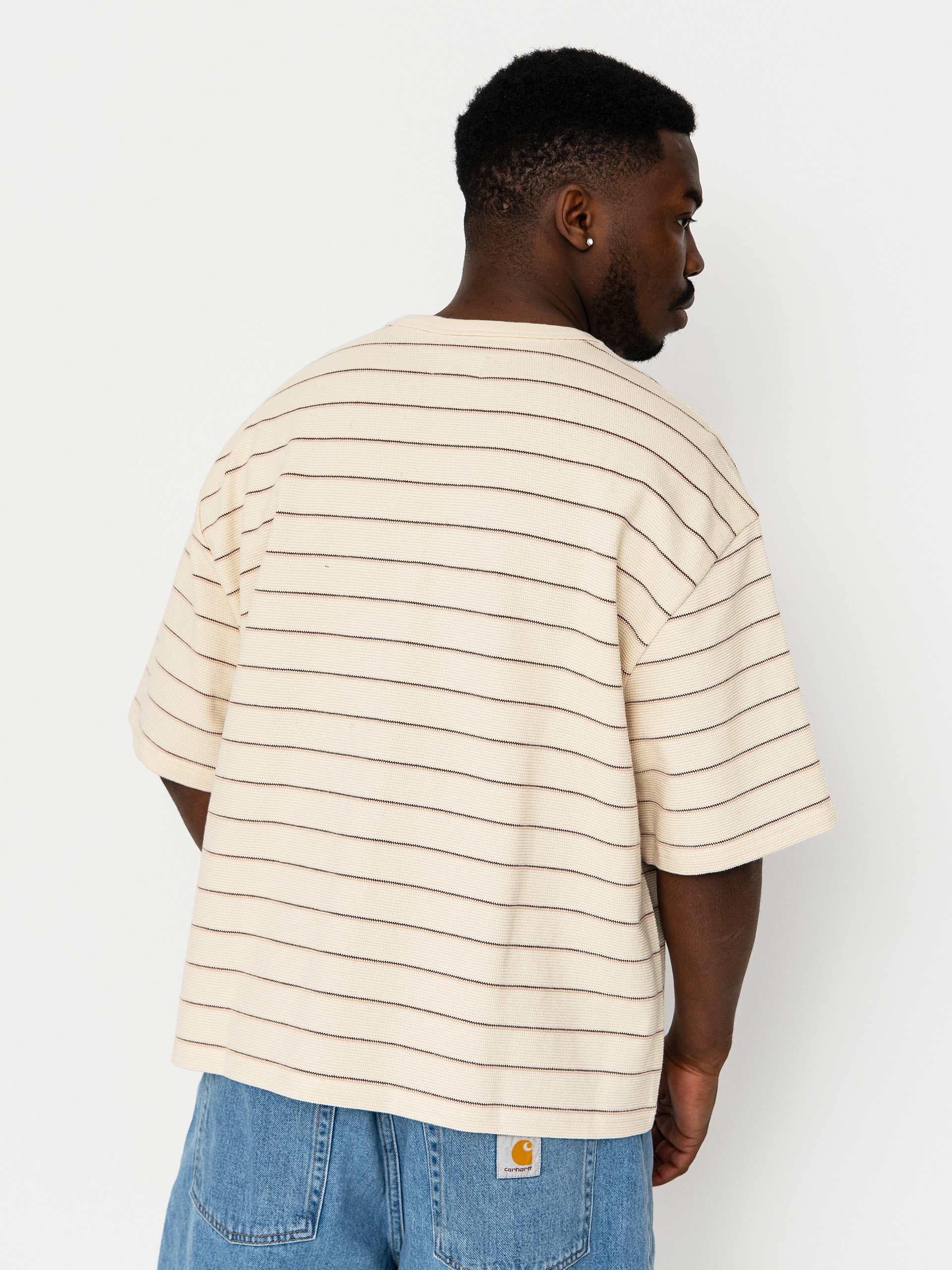 Brixton T-Shirt Shield Pique Boxy Knit (whitecap/sea foam/pinecone bro)