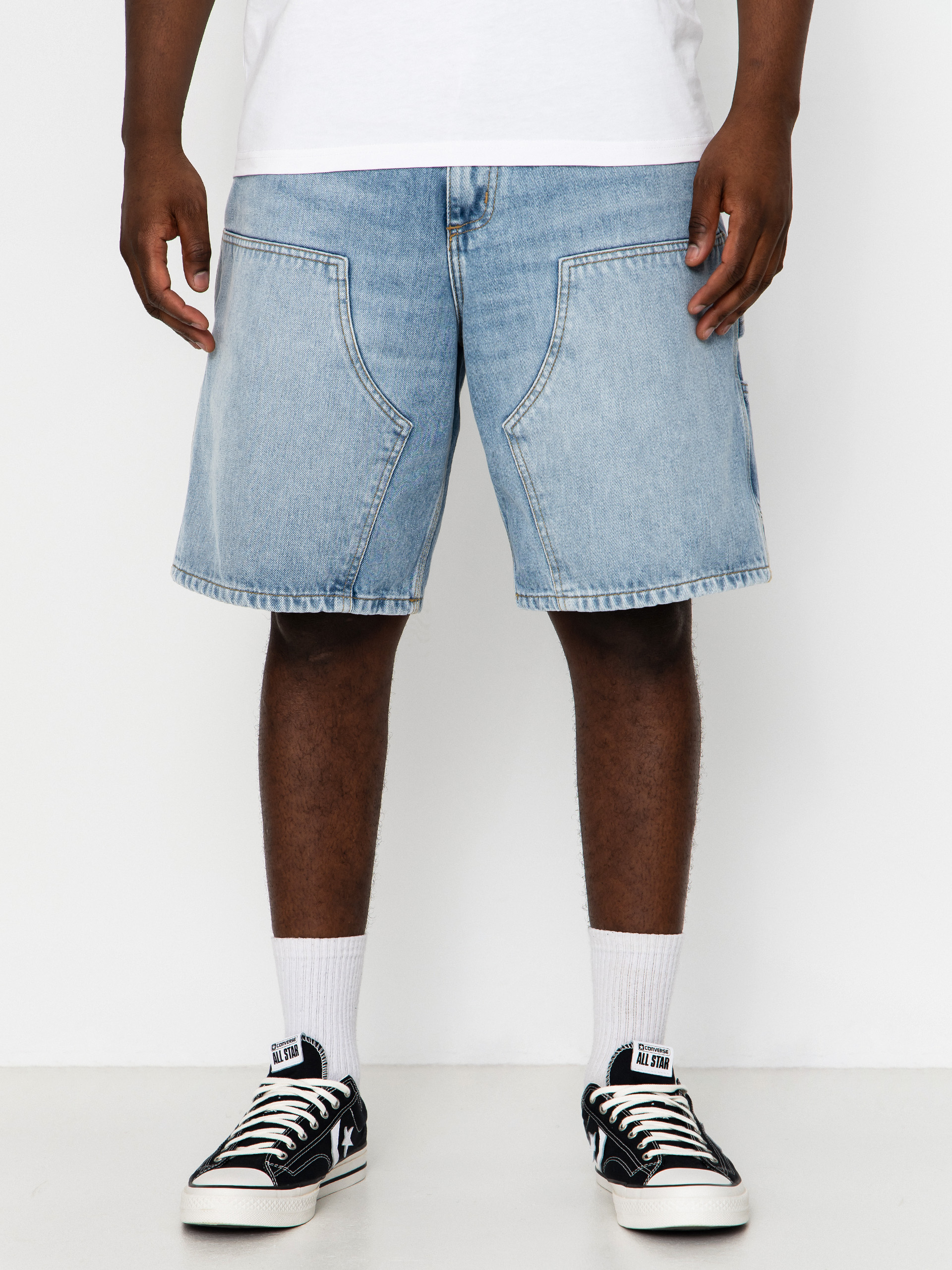 Carhartt WIP Shorts Double Knee (blue heavy worn bleached)