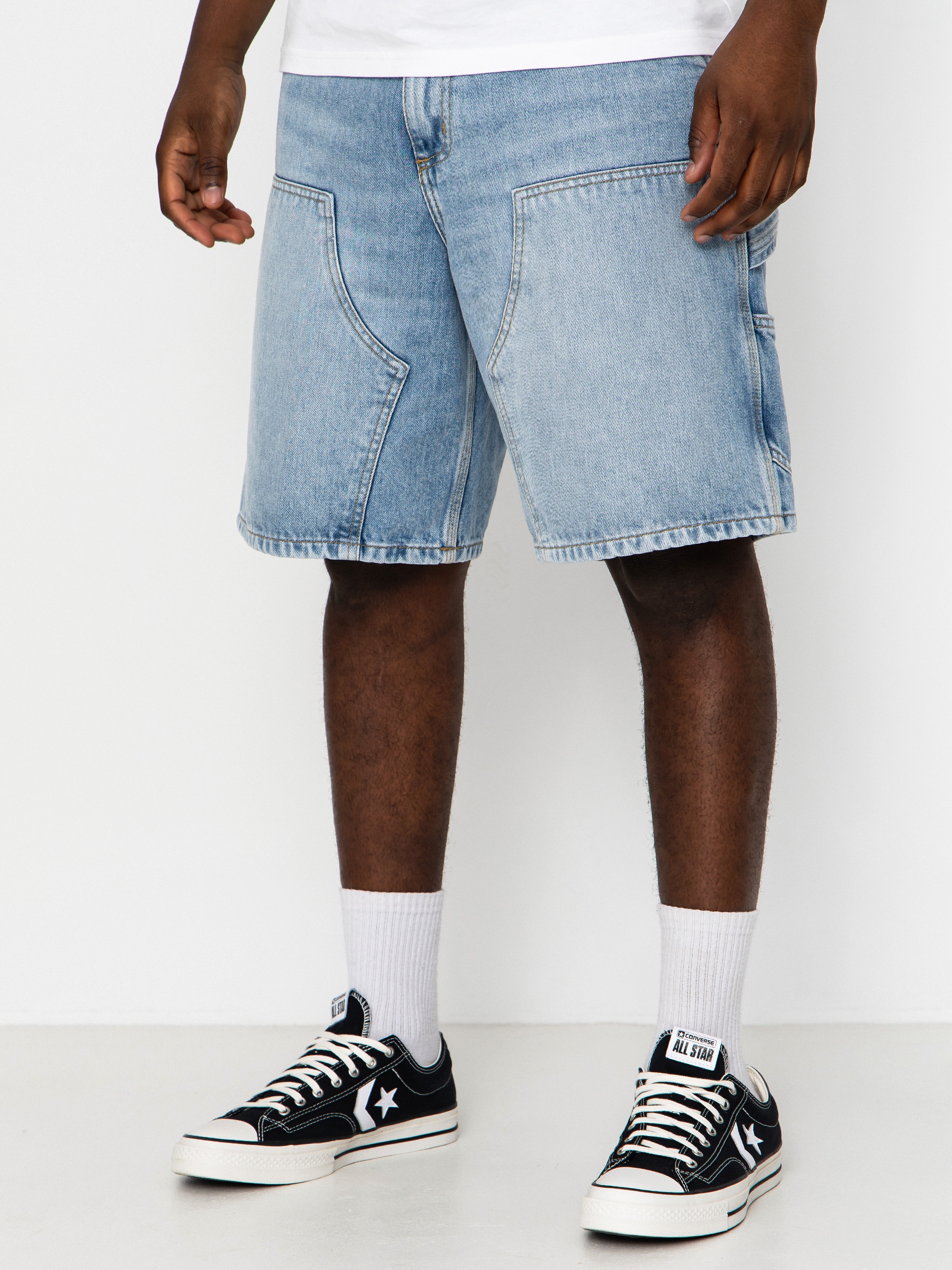 Carhartt WIP Shorts Double Knee (blue heavy worn bleached)