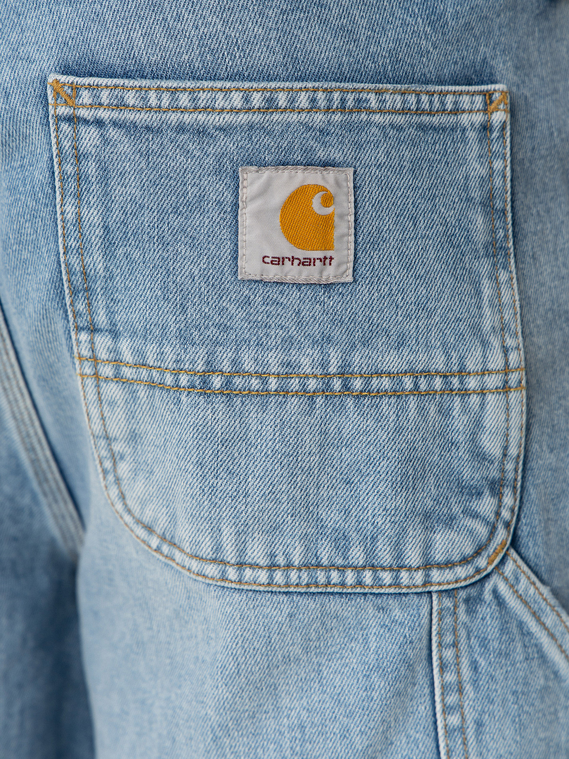 Carhartt WIP Shorts Double Knee (blue heavy worn bleached)