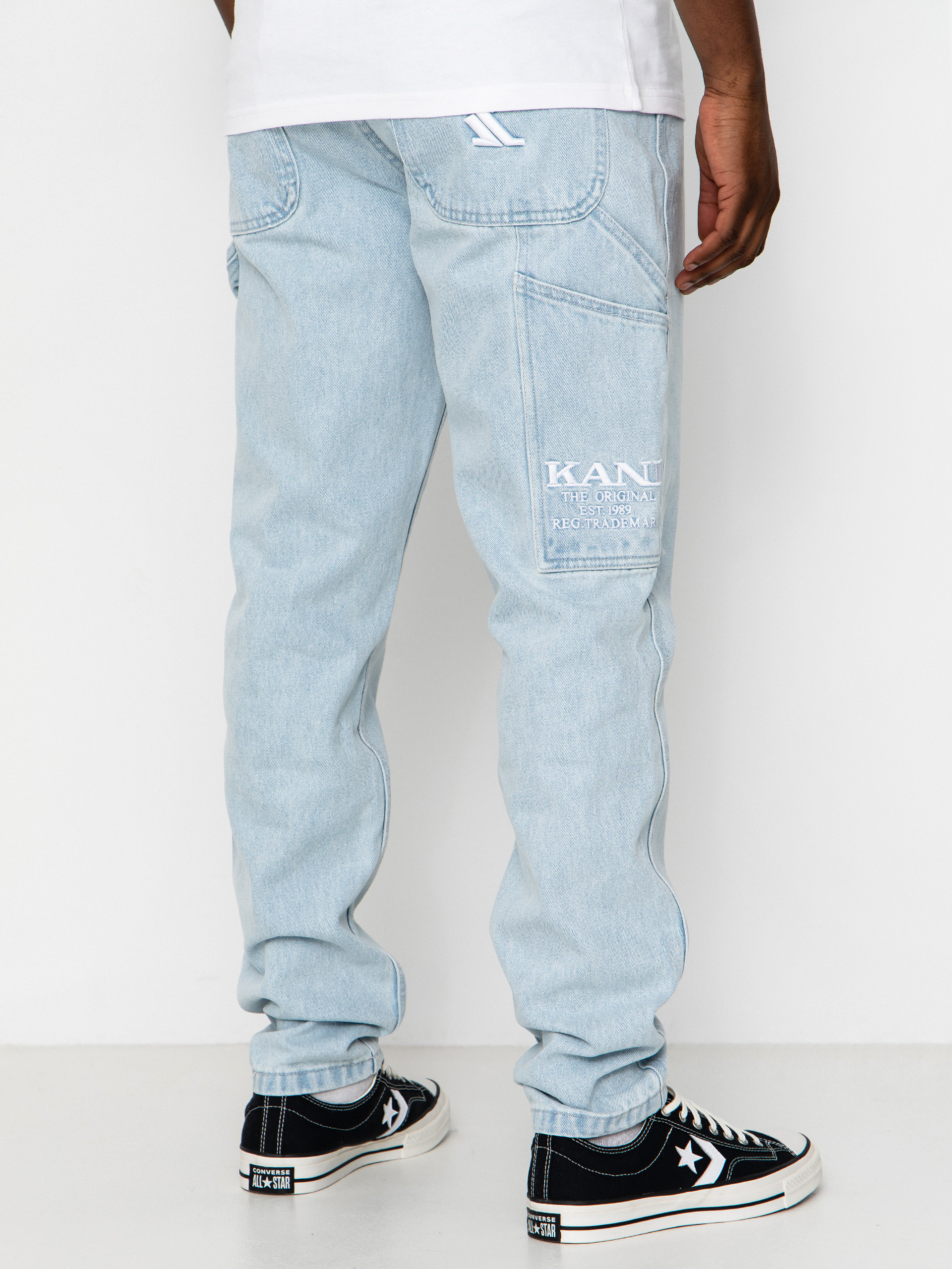 Karl Kani Retro Tapered Workwear Denim Pants (bleached blue)