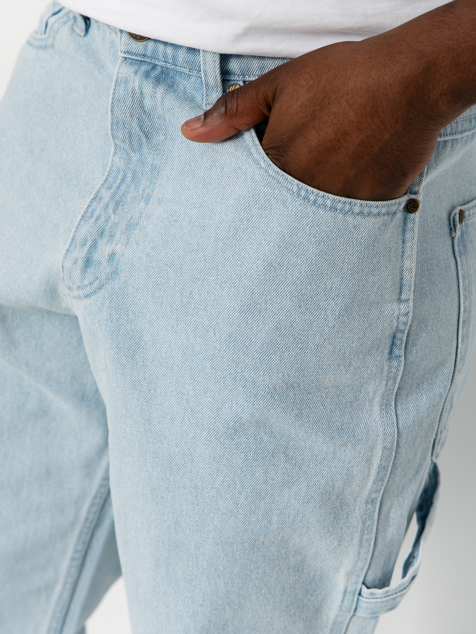 Karl Kani Retro Tapered Workwear Denim Hose (bleached blue)