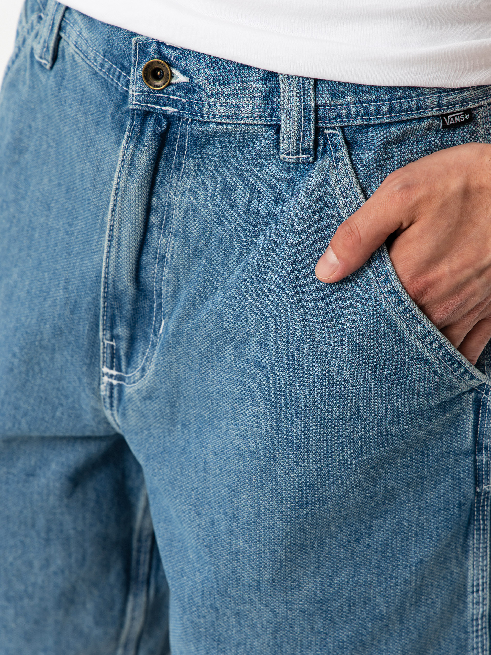 Vans Chore Loose Denim Shorts (stonewash/blue)