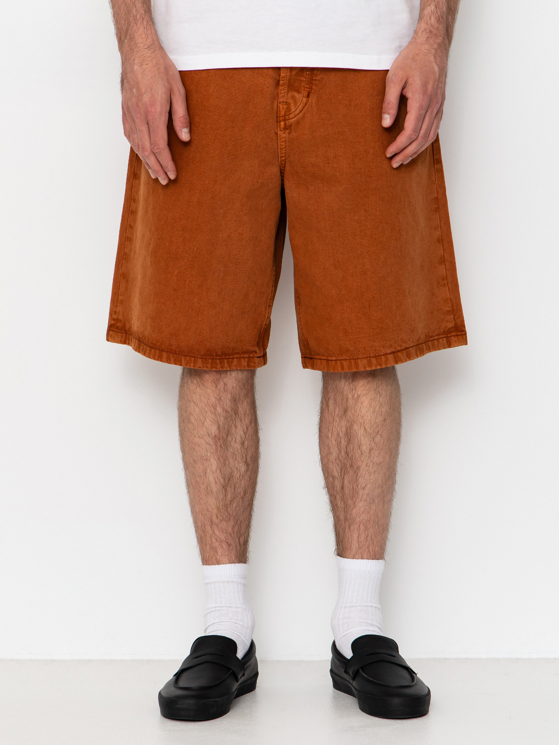 Vans Lx Check 5 Baggy Denim Shorts (glazed ginger)