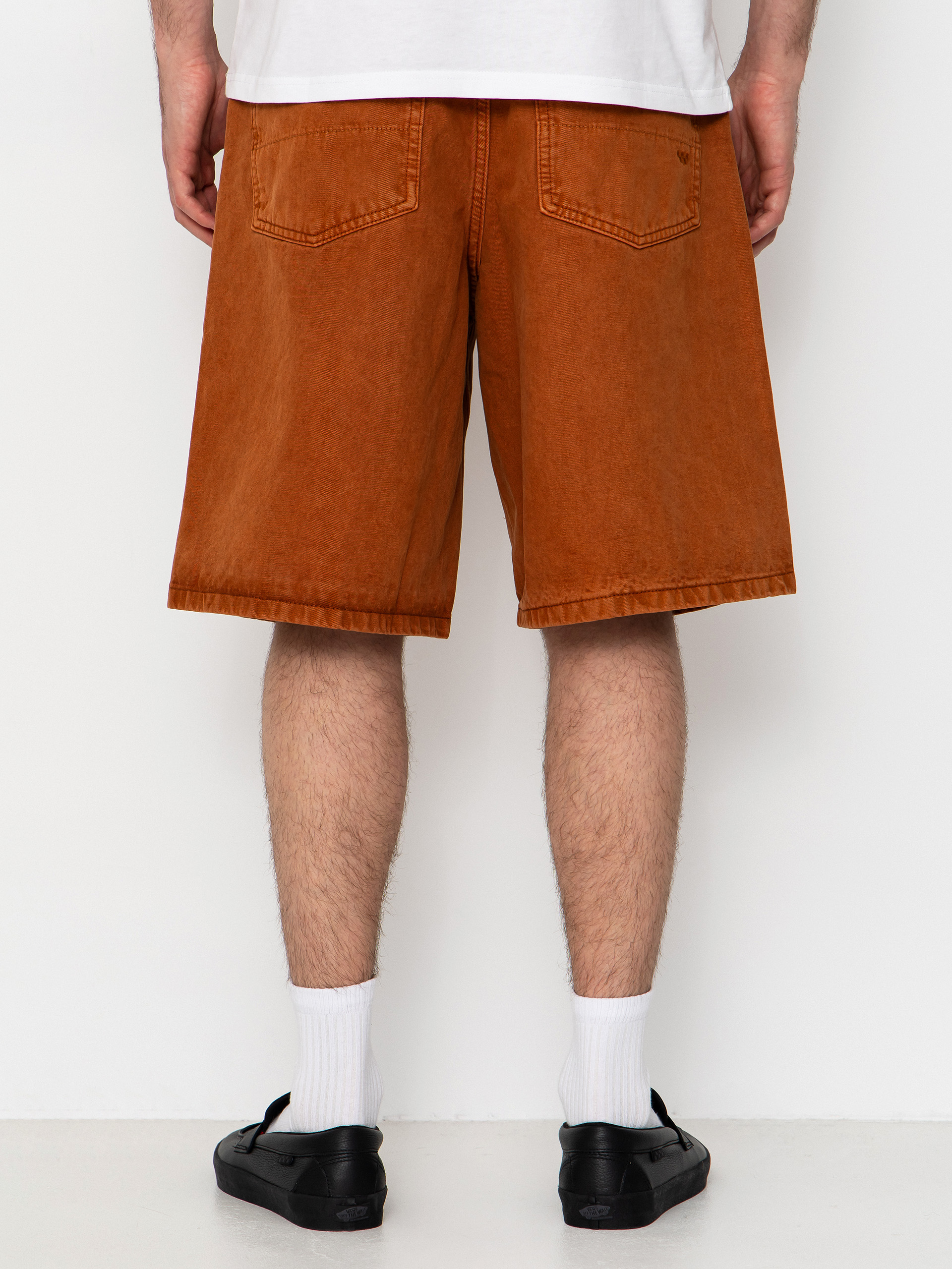 Vans Lx Check 5 Baggy Denim Shorts (glazed ginger)