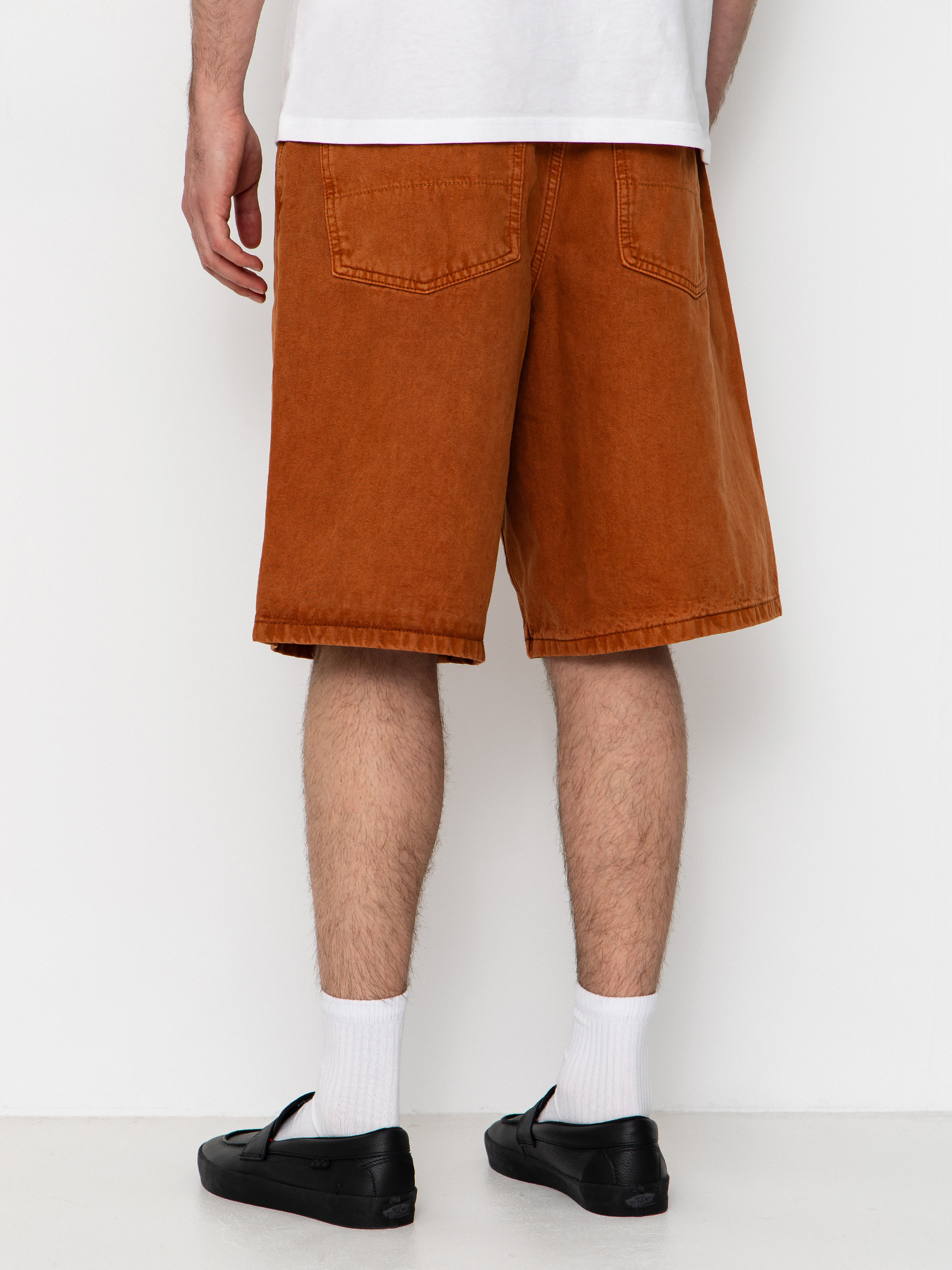 Vans Lx Check 5 Baggy Denim Shorts (glazed ginger)