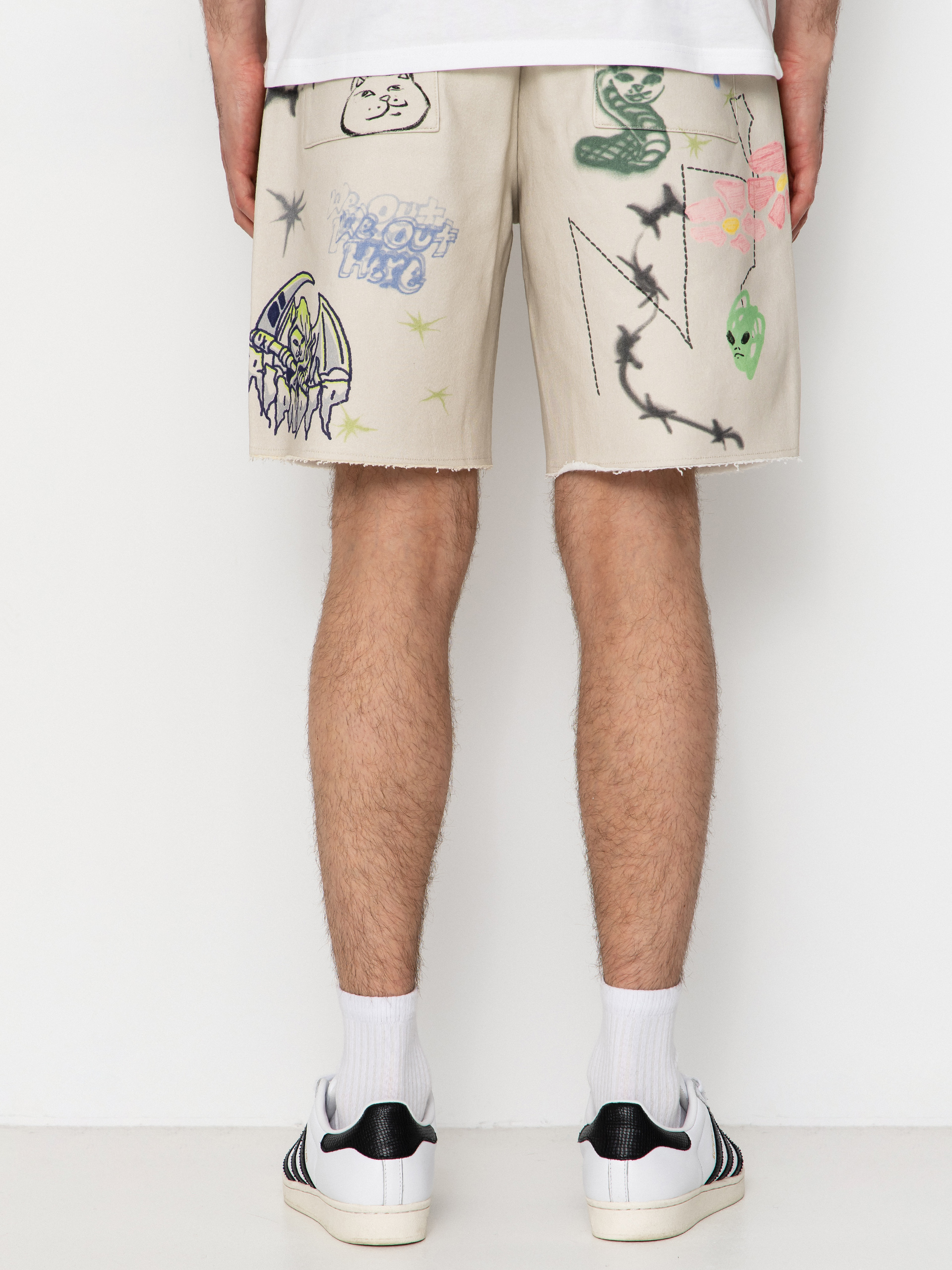 RipNDip Shorts Goosebumps Raw Edge (bone)
