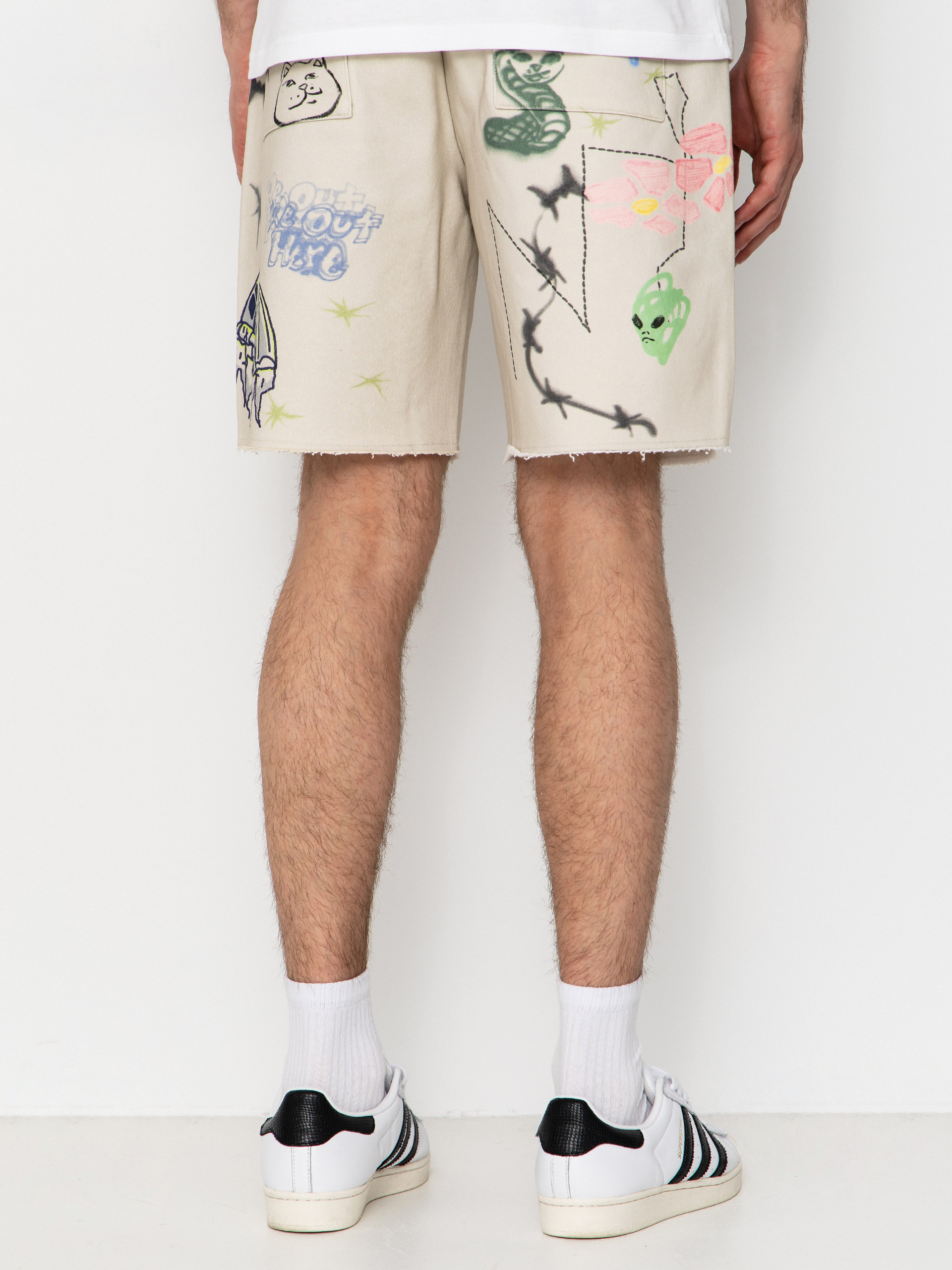 RipNDip Shorts Goosebumps Raw Edge (bone)