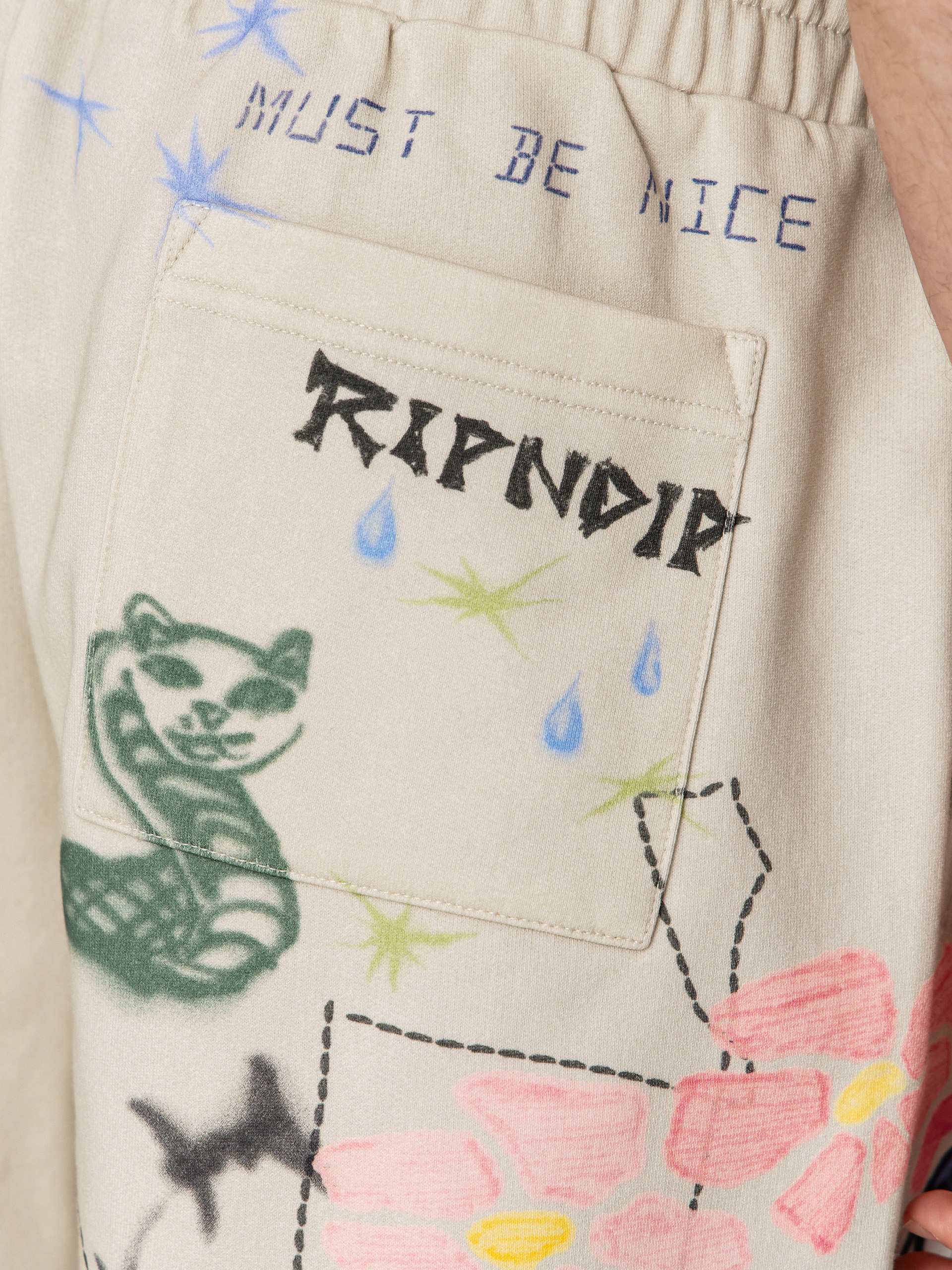 RipNDip Shorts Goosebumps Raw Edge (bone)
