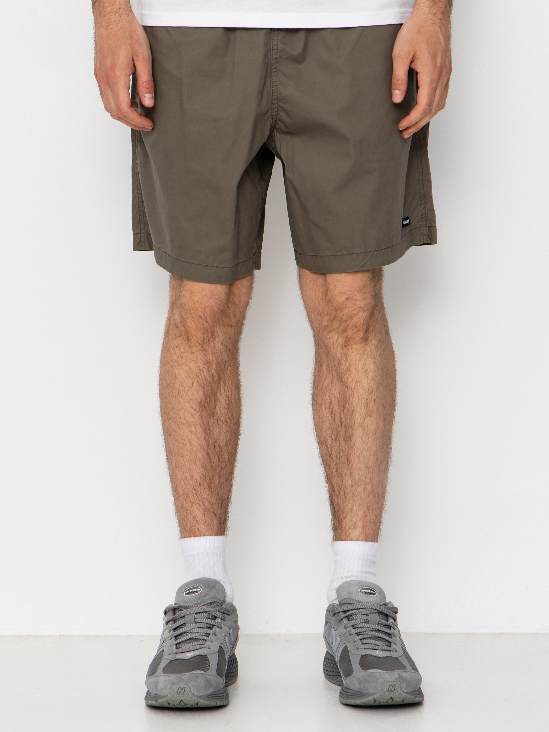 OBEY Easy Trail Shorts (smokey olive faded wash)