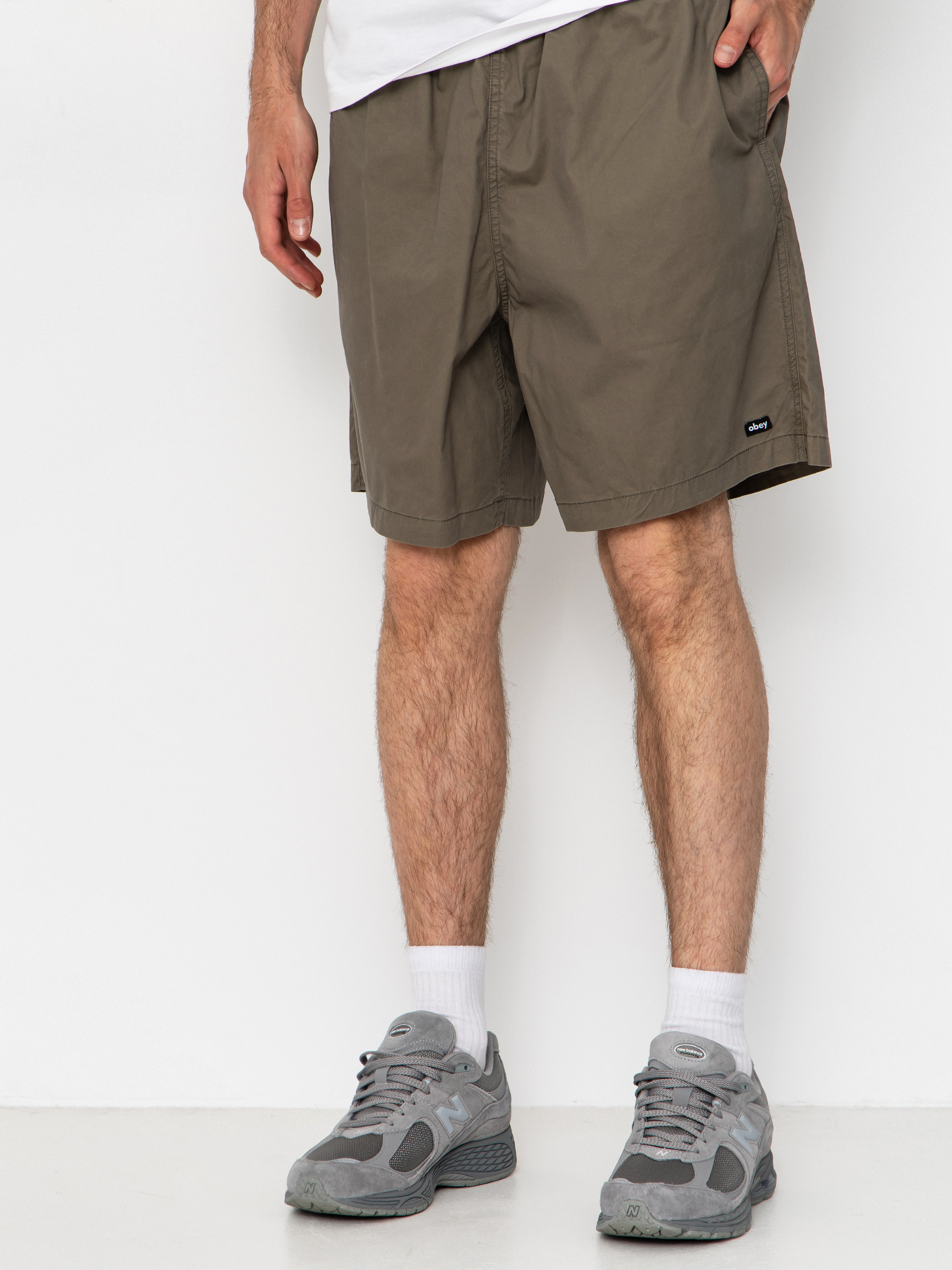 OBEY Easy Trail Shorts (smokey olive faded wash)