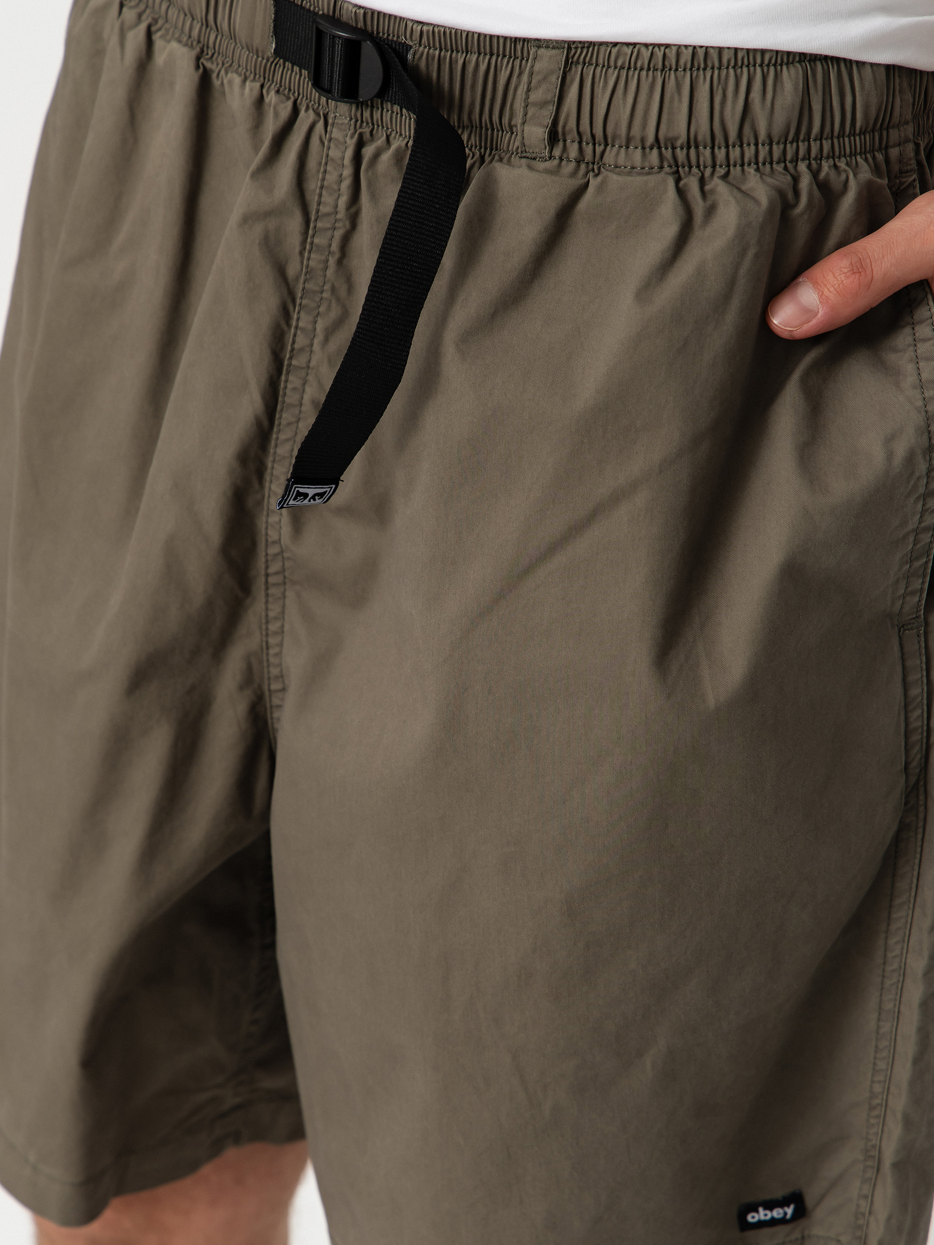 OBEY Easy Trail Shorts (smokey olive faded wash)