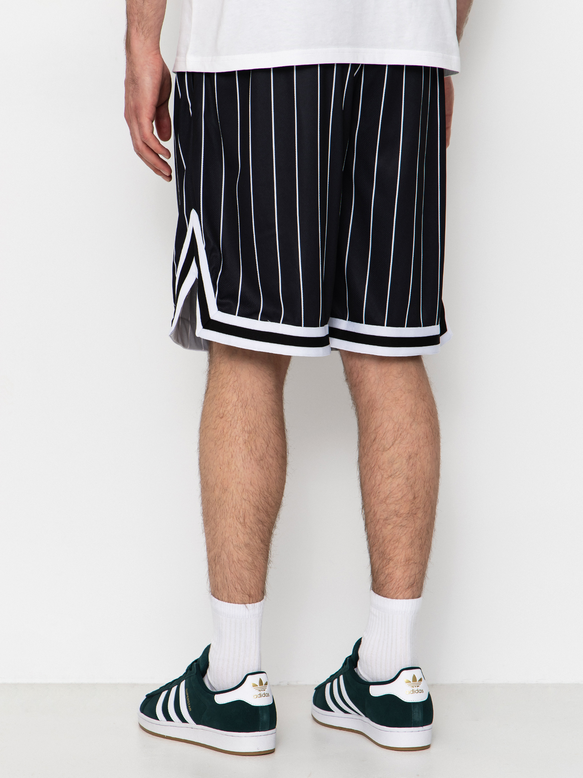 Karl Kani Small Signature Pinstripe Mesh Shorts (black/white)