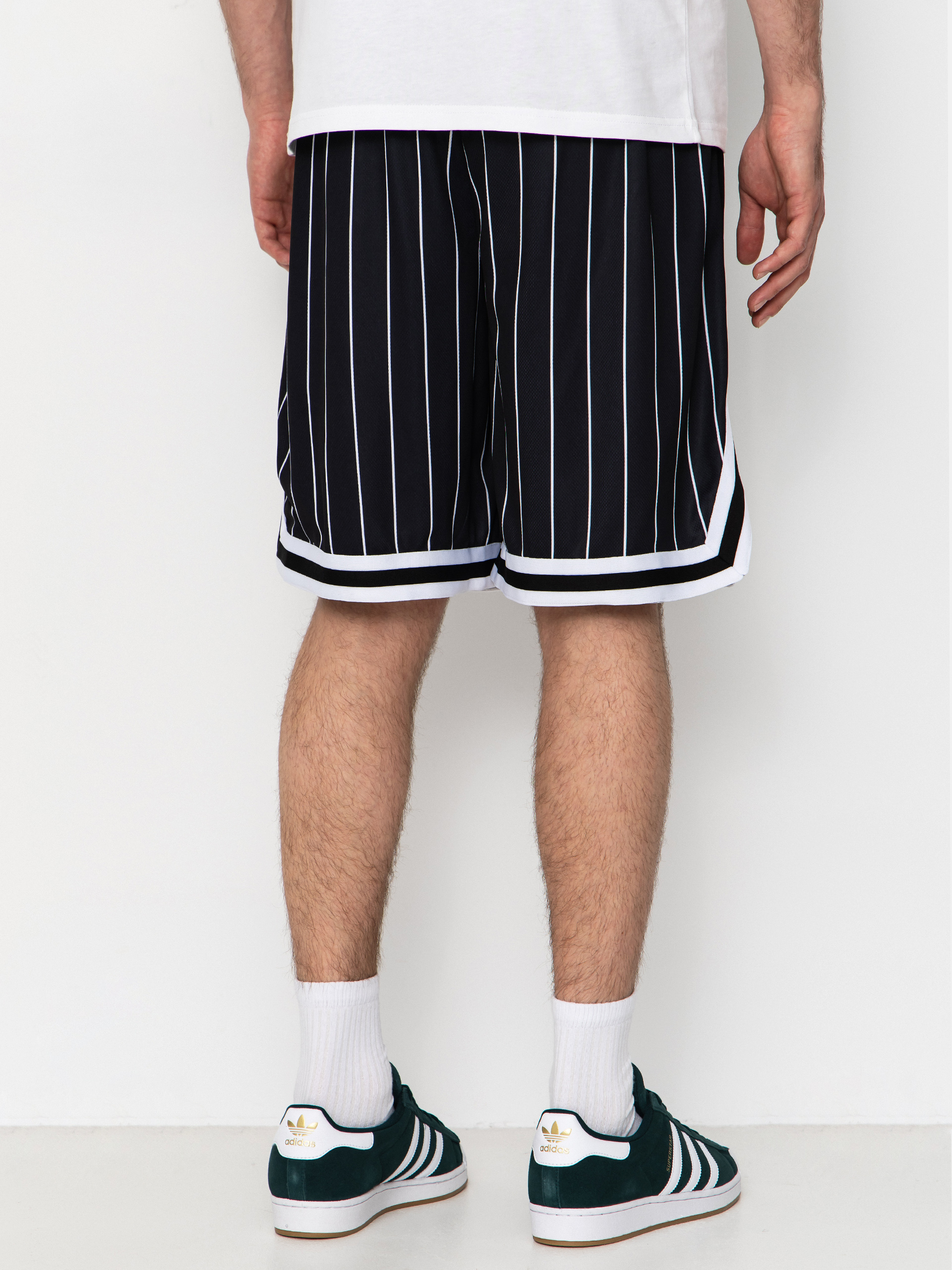 Karl Kani Small Signature Pinstripe Mesh Shorts (black/white)