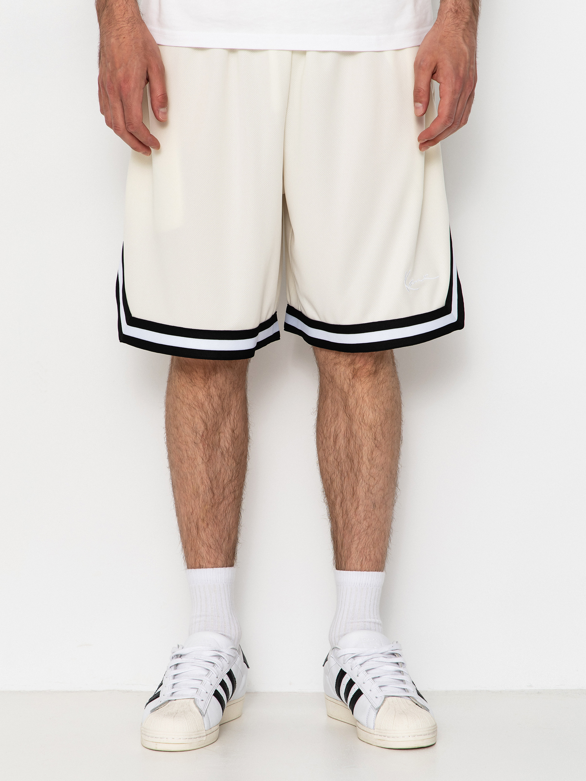 Karl Kani Shorts Small Signature Essential Mesh (off white)