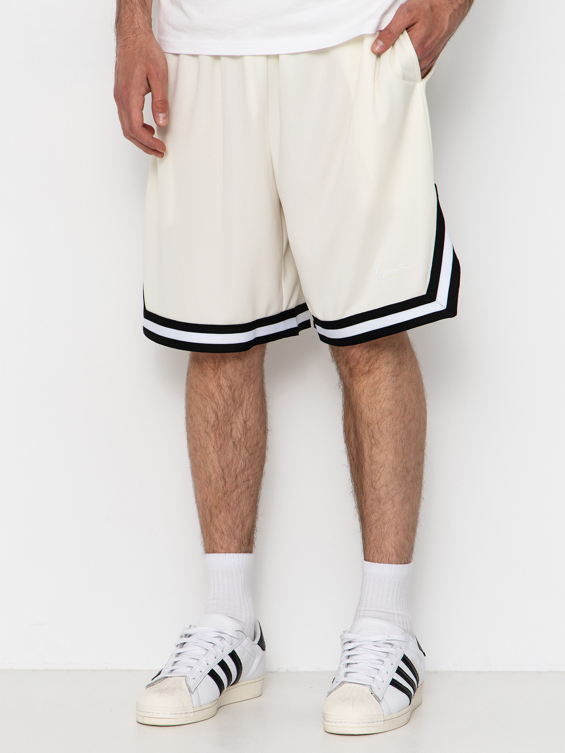 Karl Kani Shorts Small Signature Essential Mesh (off white)