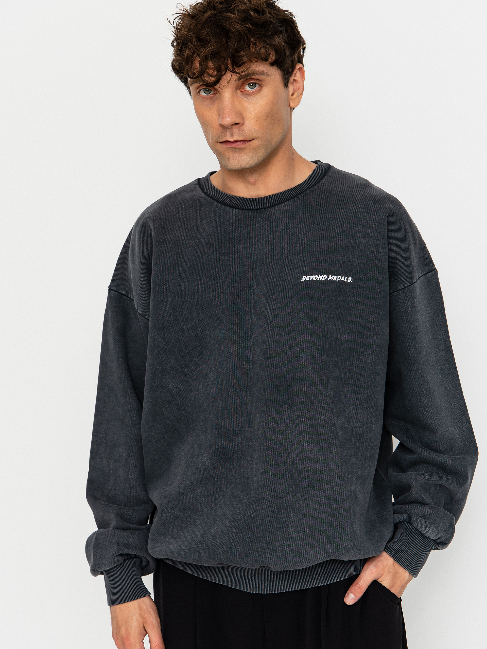 Stussy Sweatshirt Stock Logo Crew - black (black)