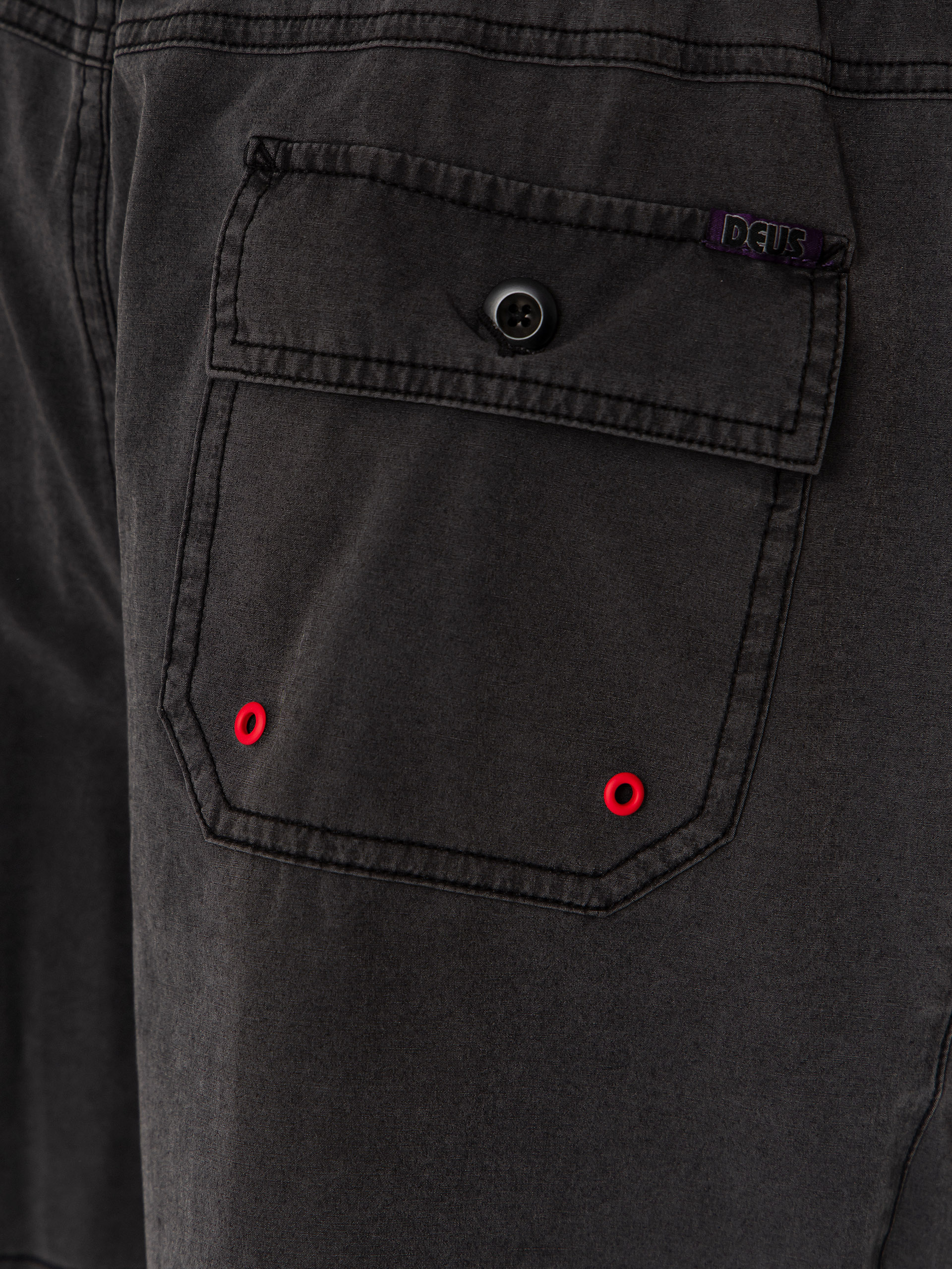 Deus Ex Machina Sandbar Garment Dyed Mesh Shorts (anthracite)