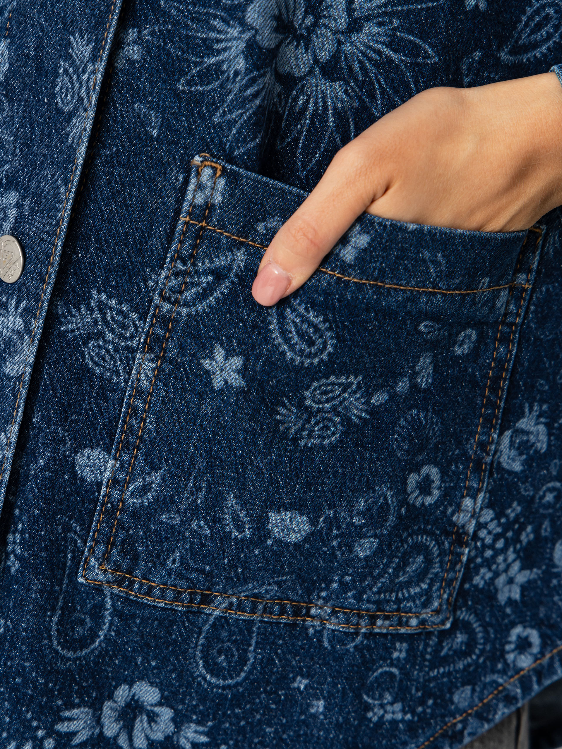 Roxy Kick Back Washed Denim Wmn Hemd (ocean blue)