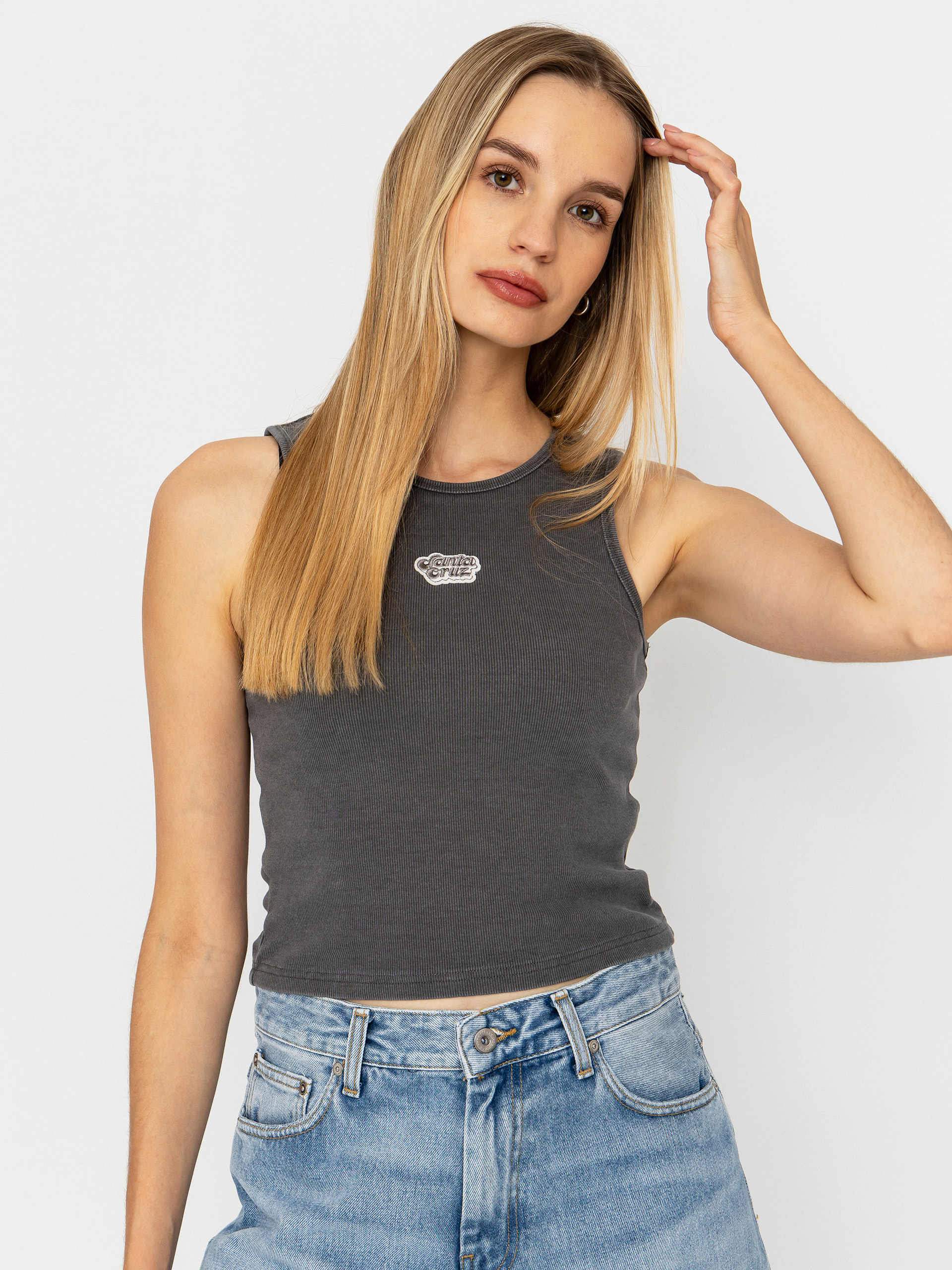 Santa Cruz Groovy Stack Tank Wmn Tank top (grey wash)