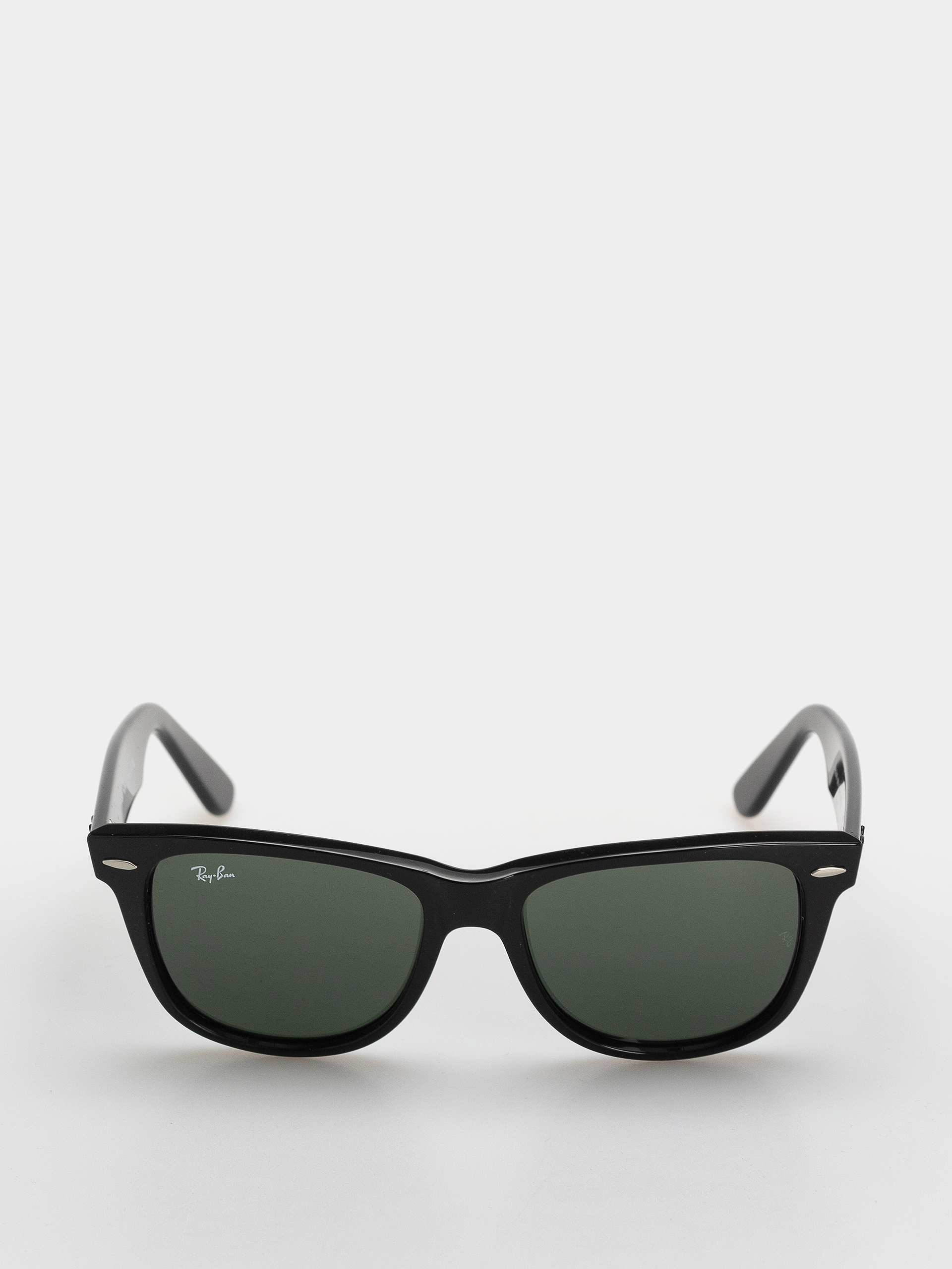 Ray-Ban Original Wayfarer Classic Sunglasses (polerowany czarny/zielone g-15)